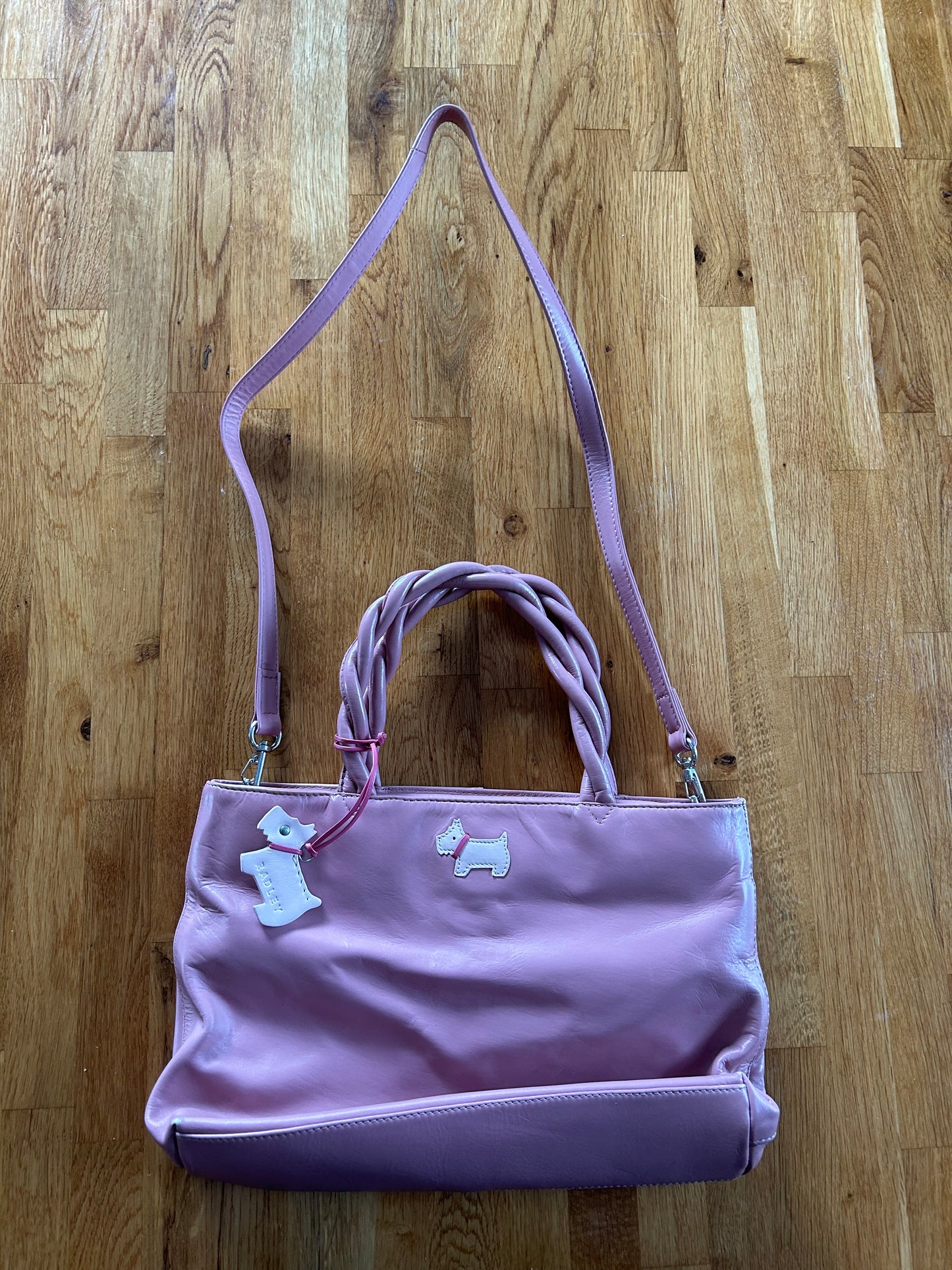 Old pink handbag