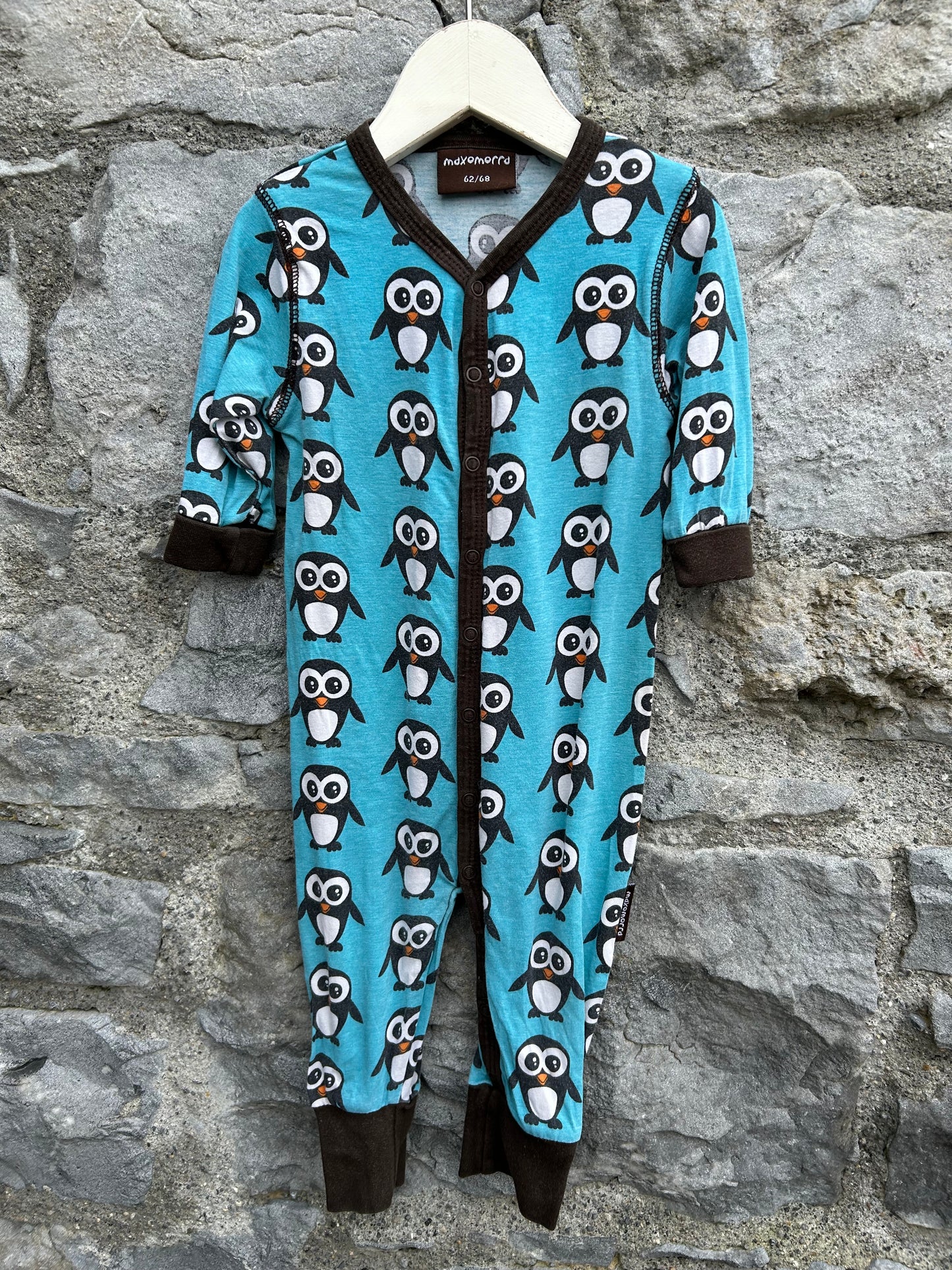 Blue penguins onesie 3-6m (62-68cm)