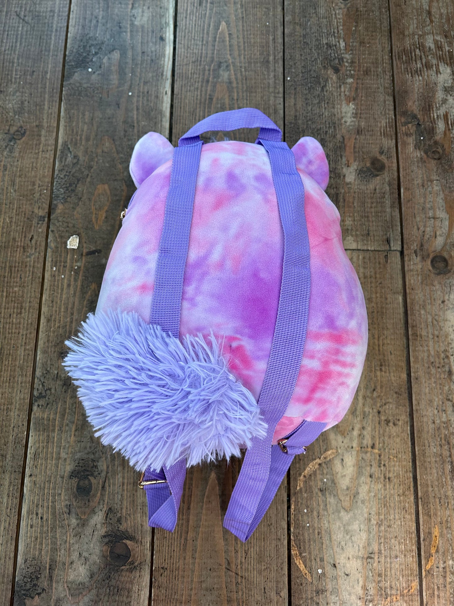Lola the tie dye Unicorn squishy backpack