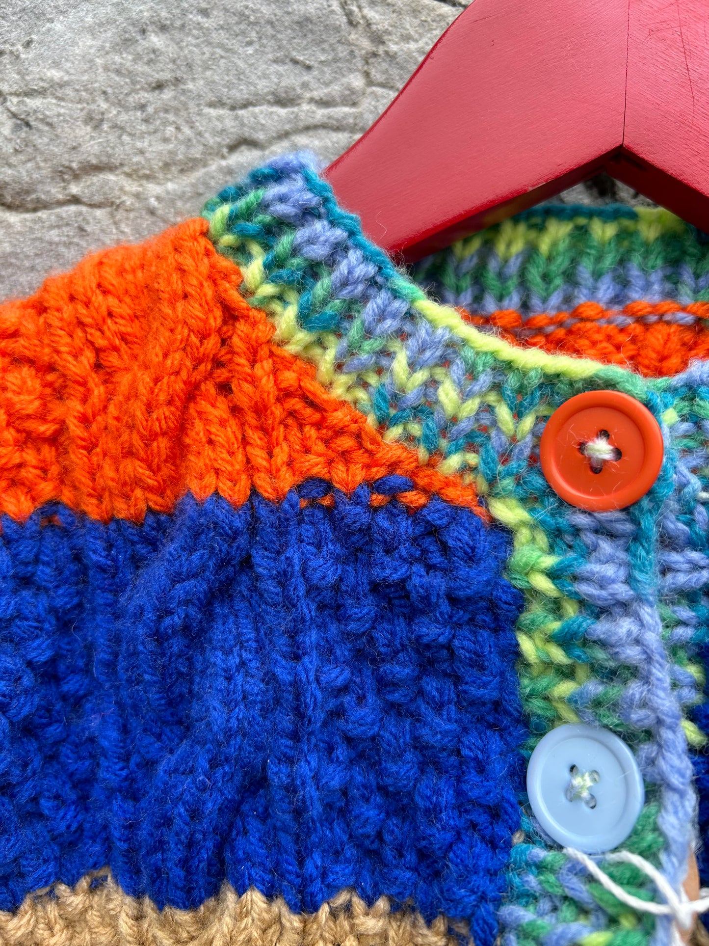 Colourful Aran cardigan 18m (86cm)