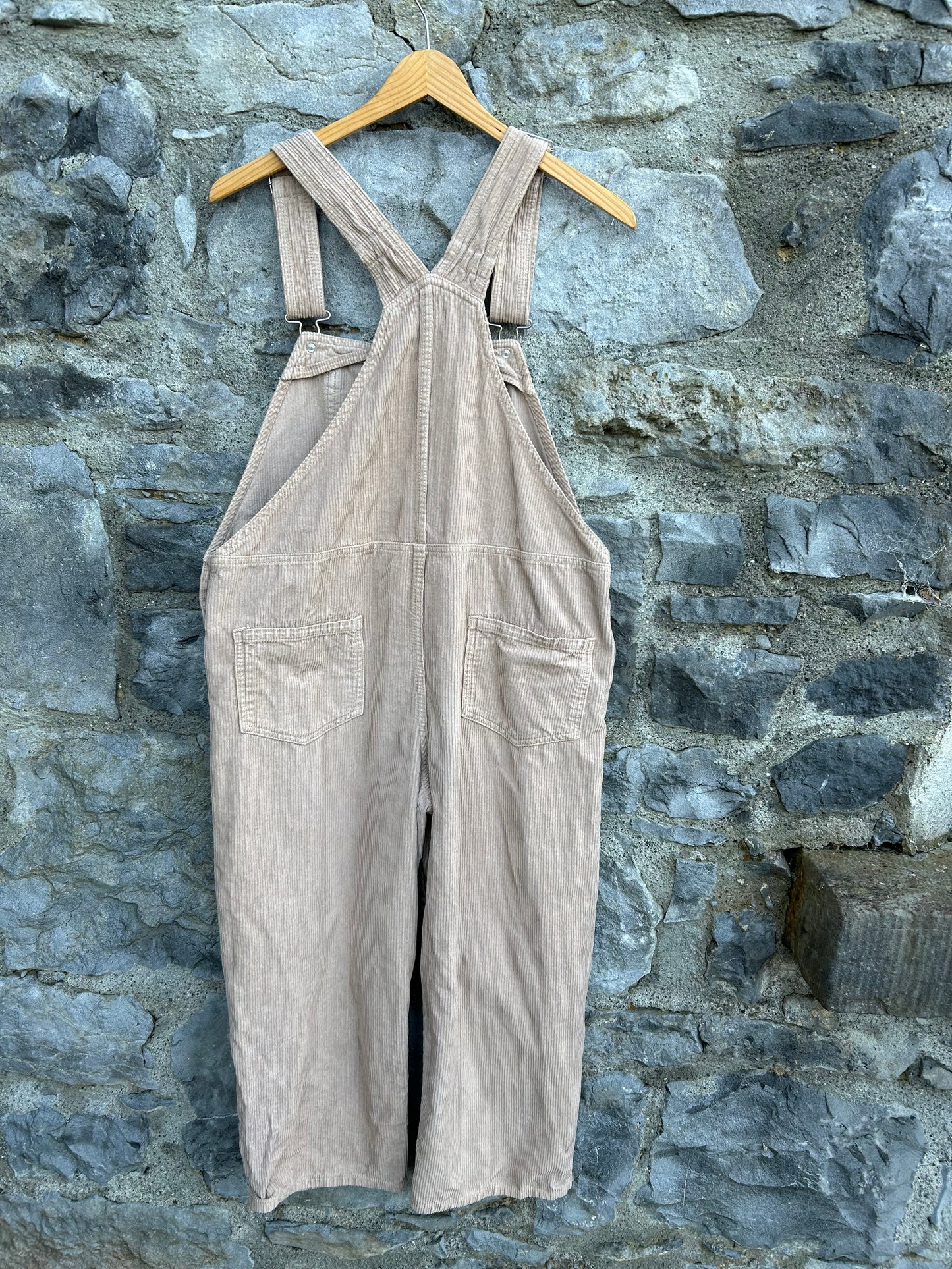 Beige cord cropped dungarees 12y (152cm)