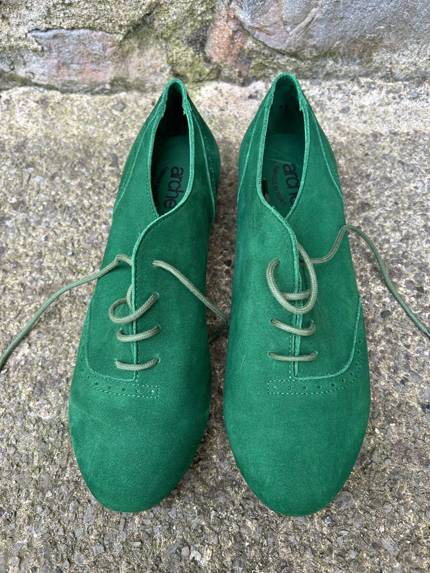 Green suede pumps uk 5 (eu 38.5)