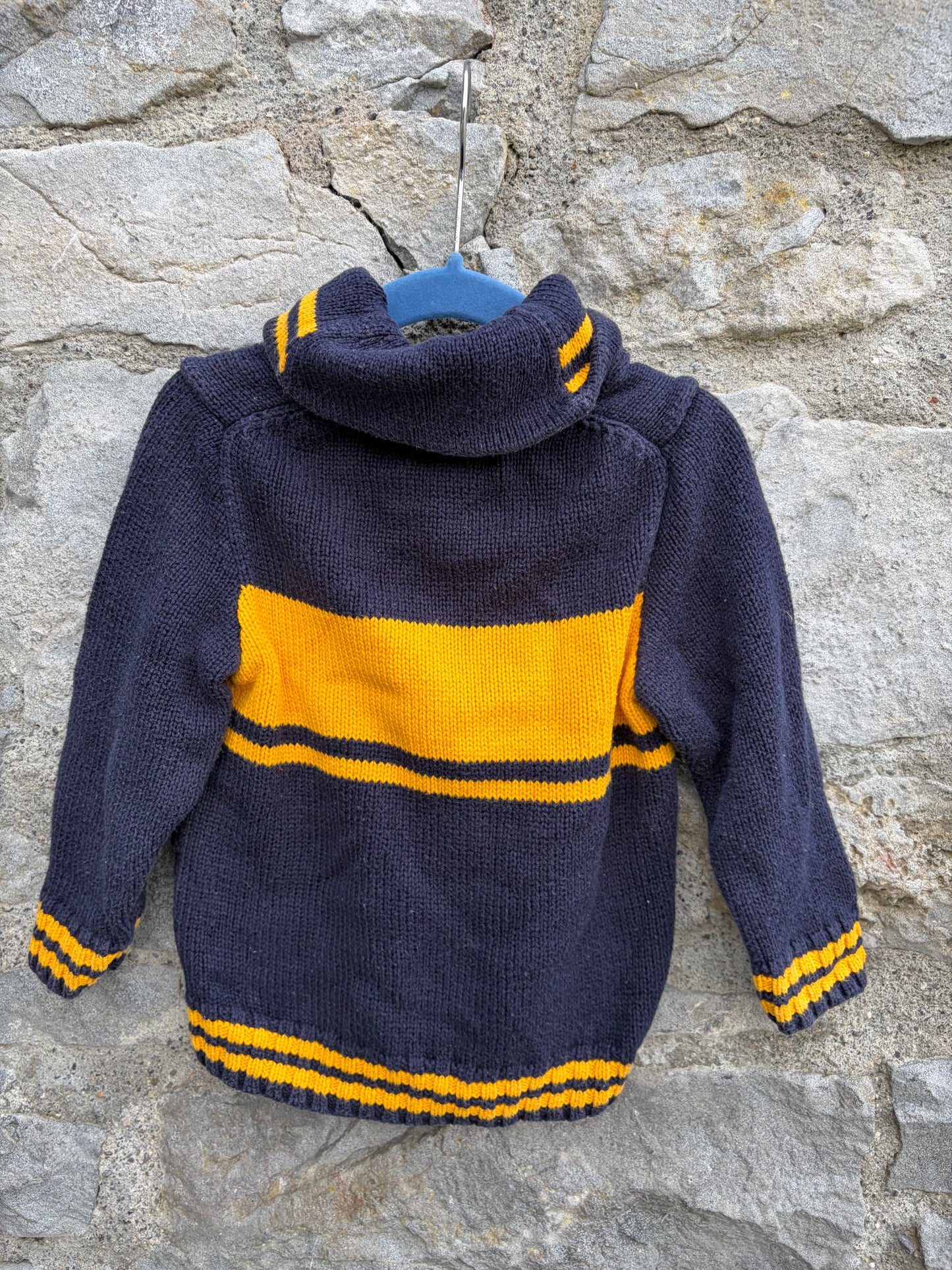 Y2K RL navy&yellow jumper 2y (92cm)