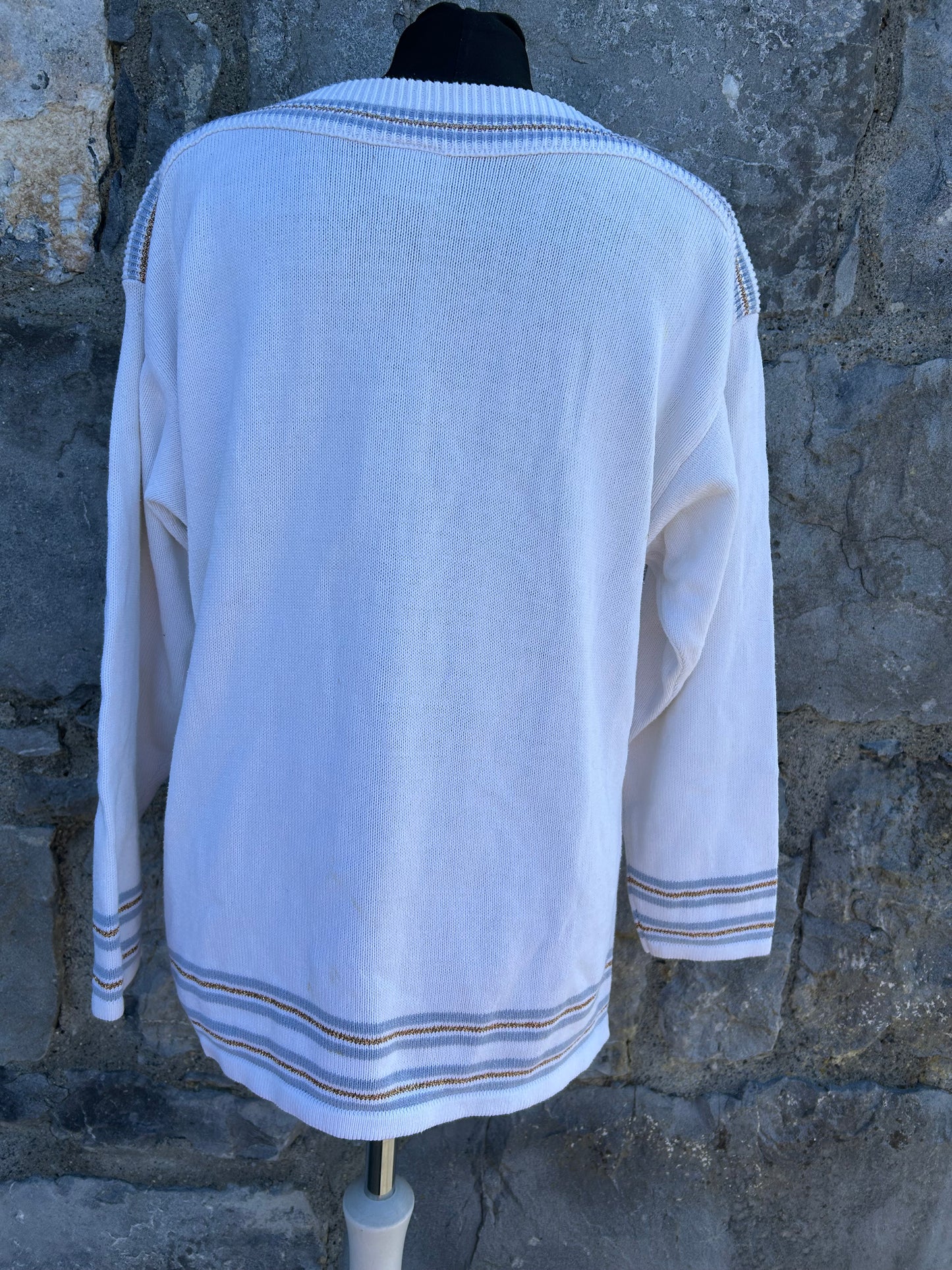 90s yacht white jumper uk 12-14