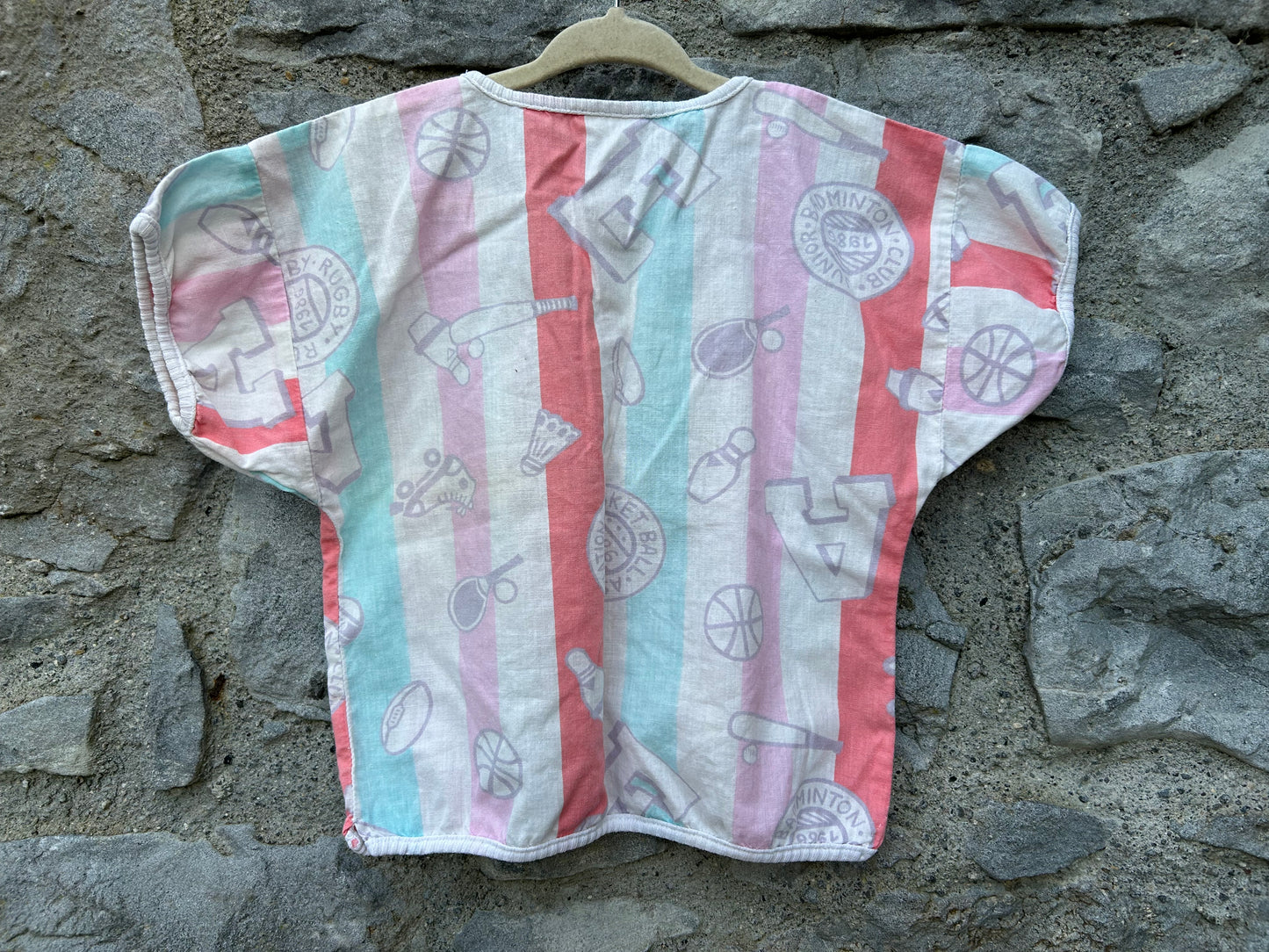 80s pastels basketball top 4-5y (104-110cm)