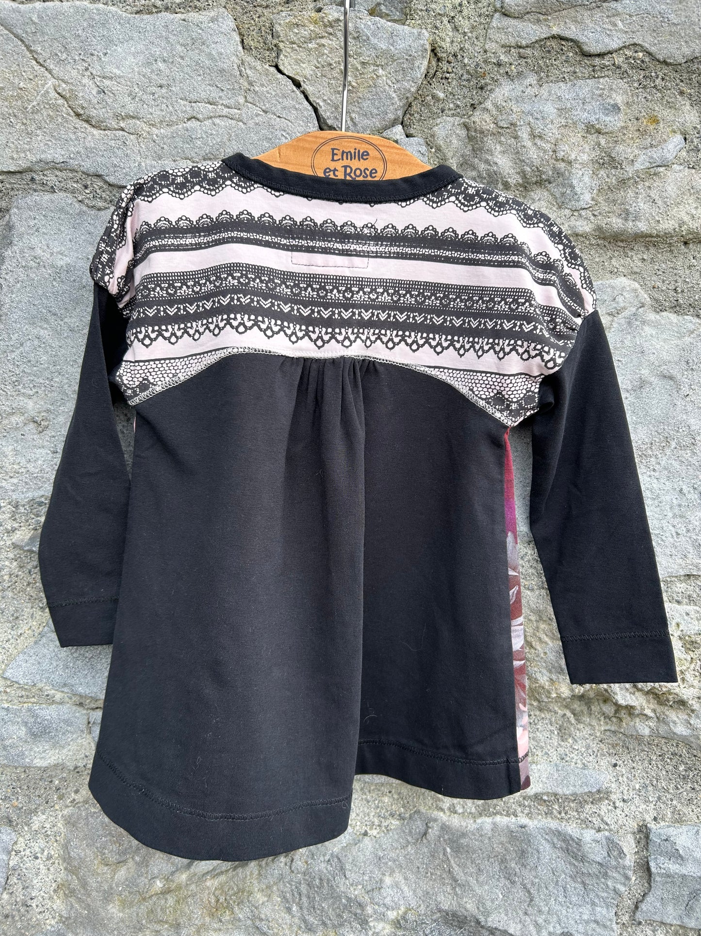 Bunny black dress 6-9m (68-74cm)