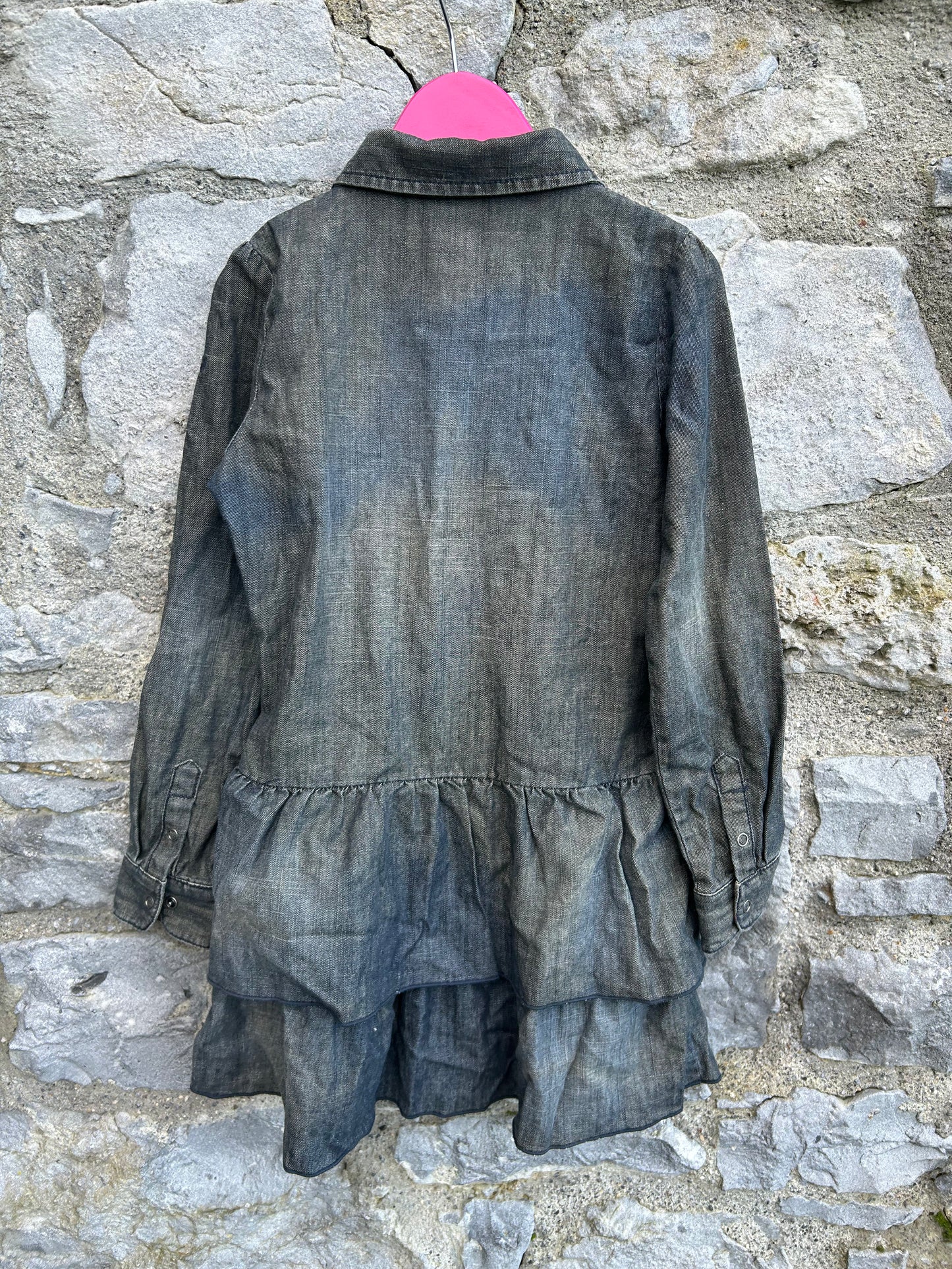 Denim ruffled dress 6-7y (116-122cm)