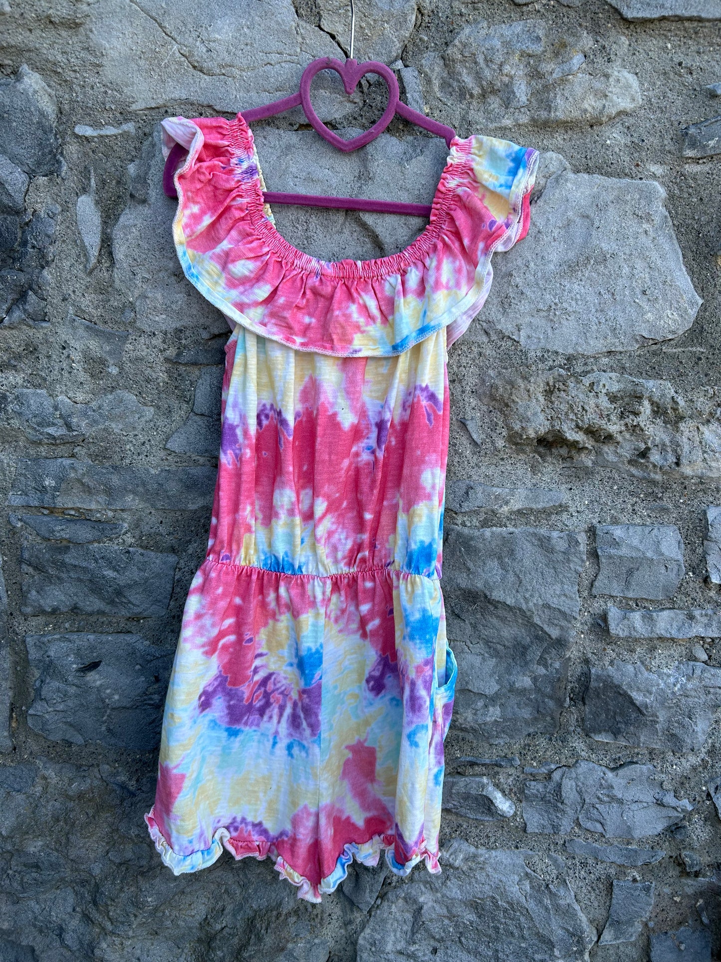 Colourful tie-dye jumpsuit 10y (140cm)