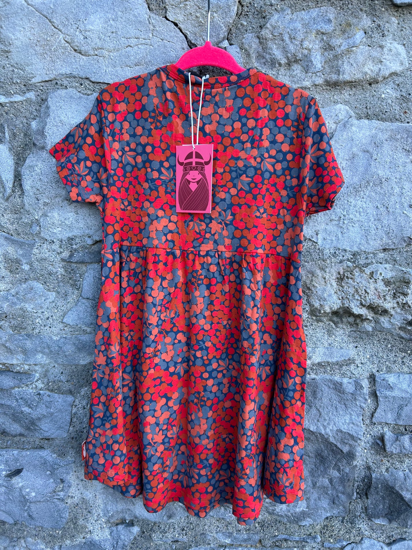 Berries Red&blue dress 3-4y (98-104cm)