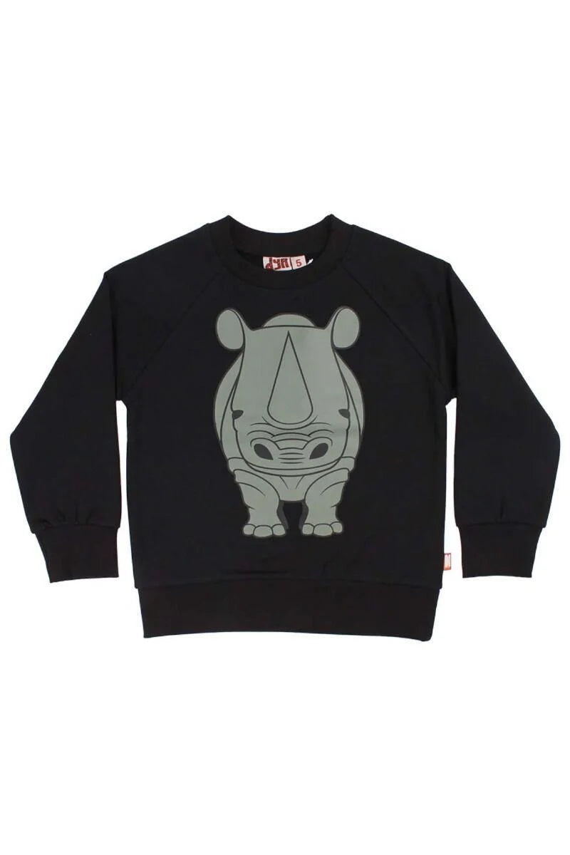 Rhino black sweatshirt 2y (92cm)