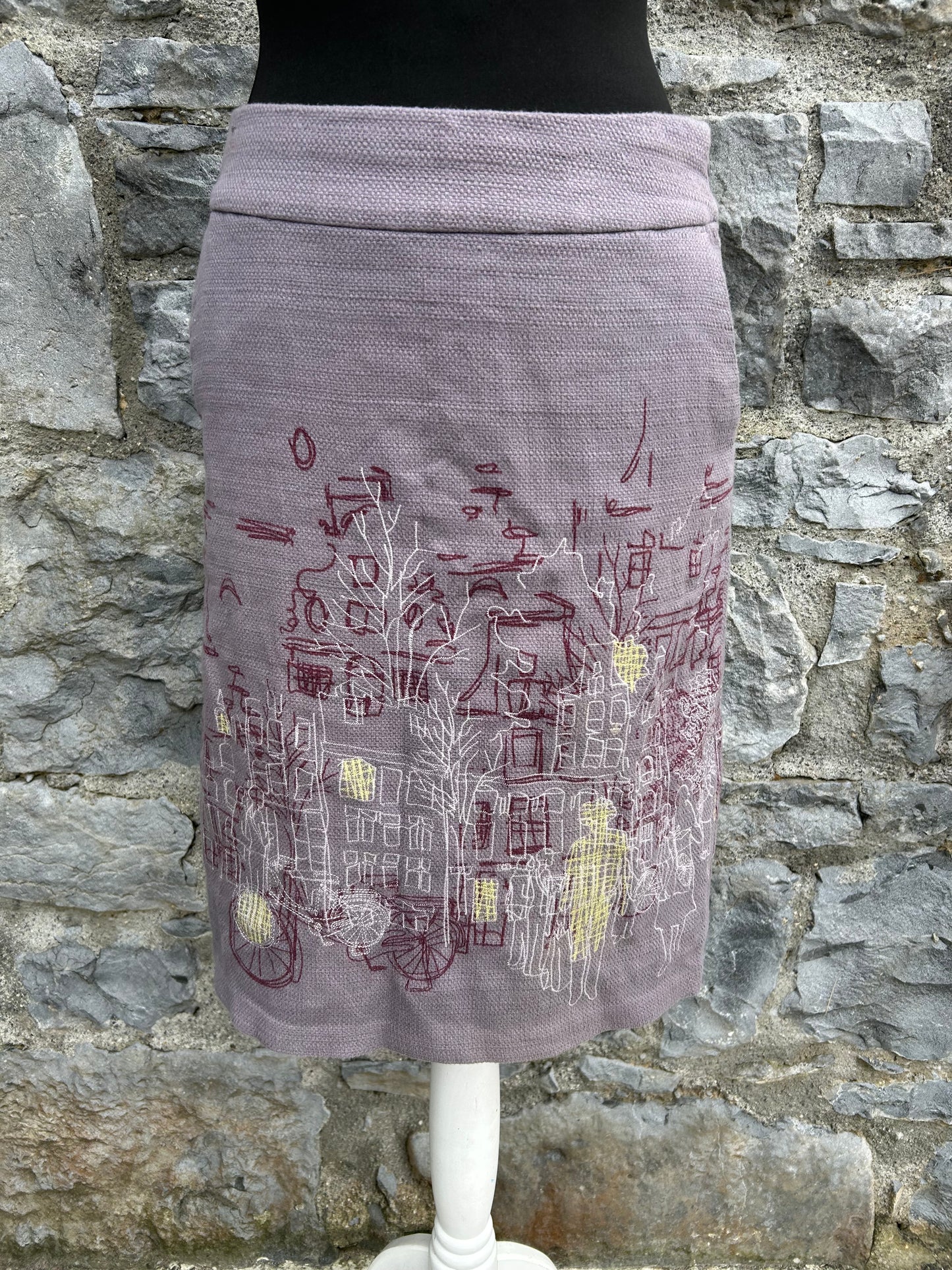 Rose beige city skirt uk 10