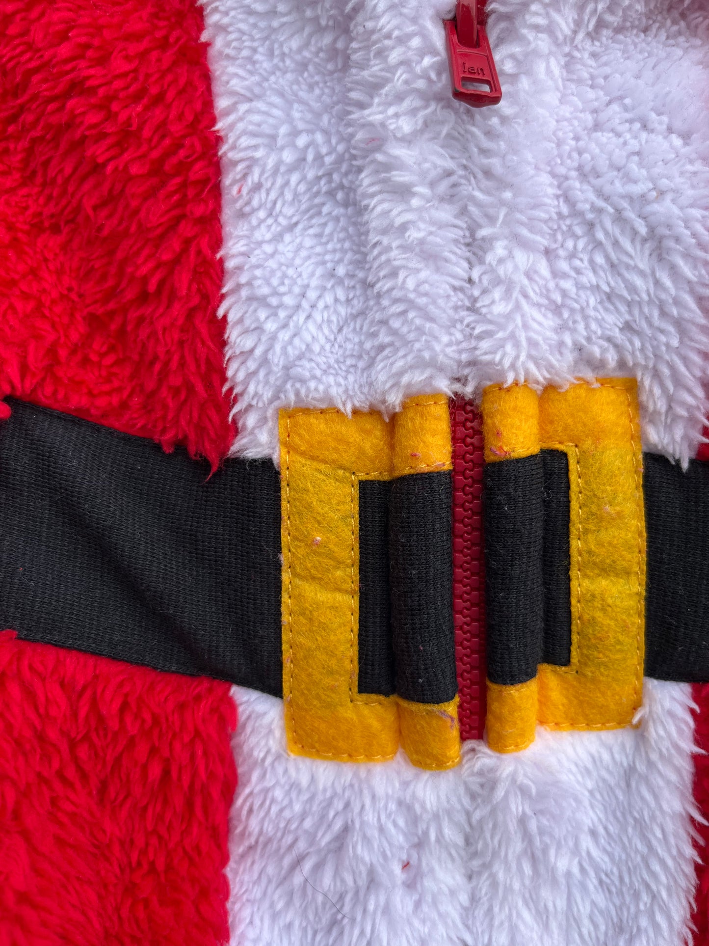 Santa furry hoodie 0-3m (56-62cm)