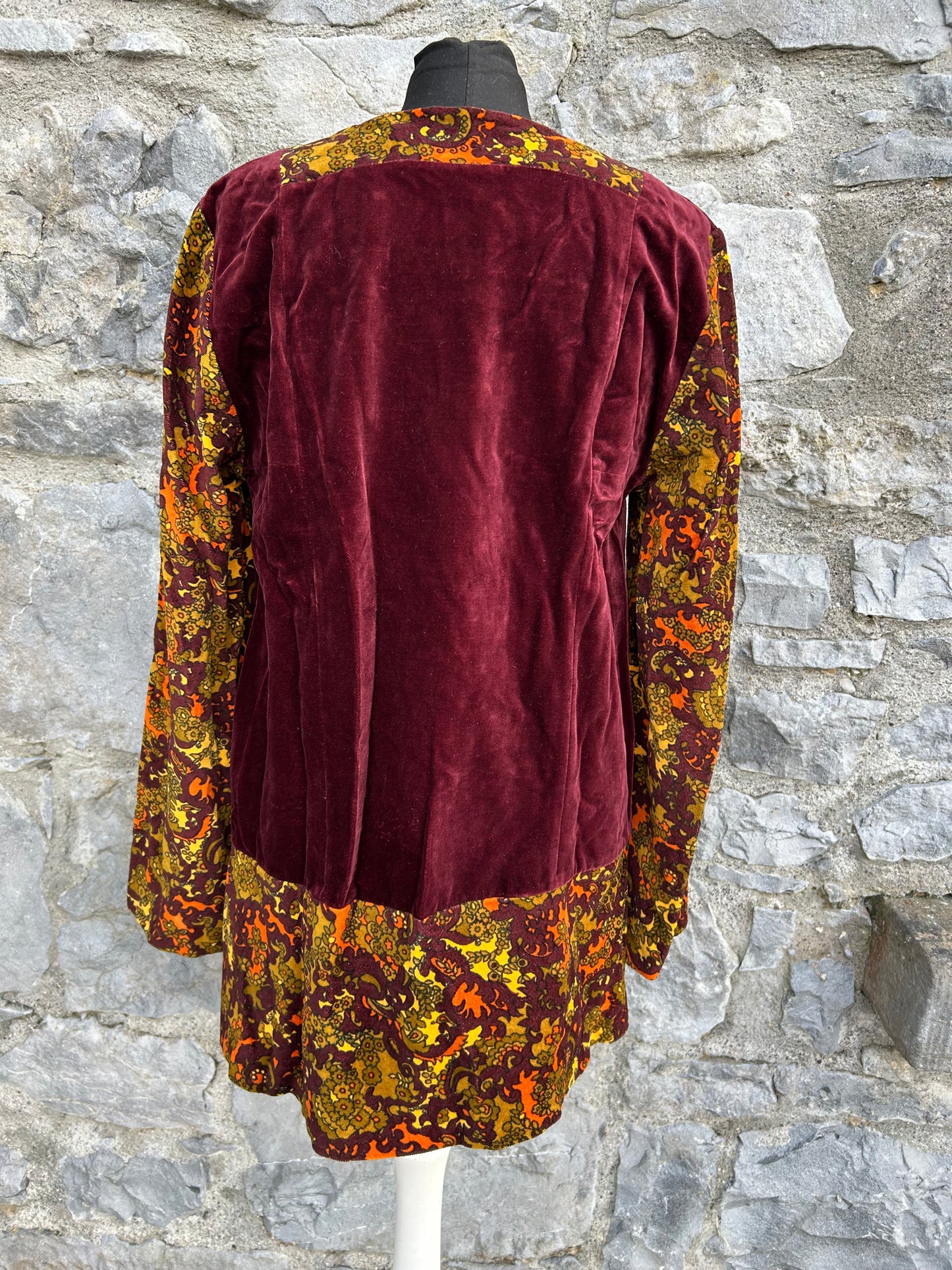 90s floral velvet top uk 8-10