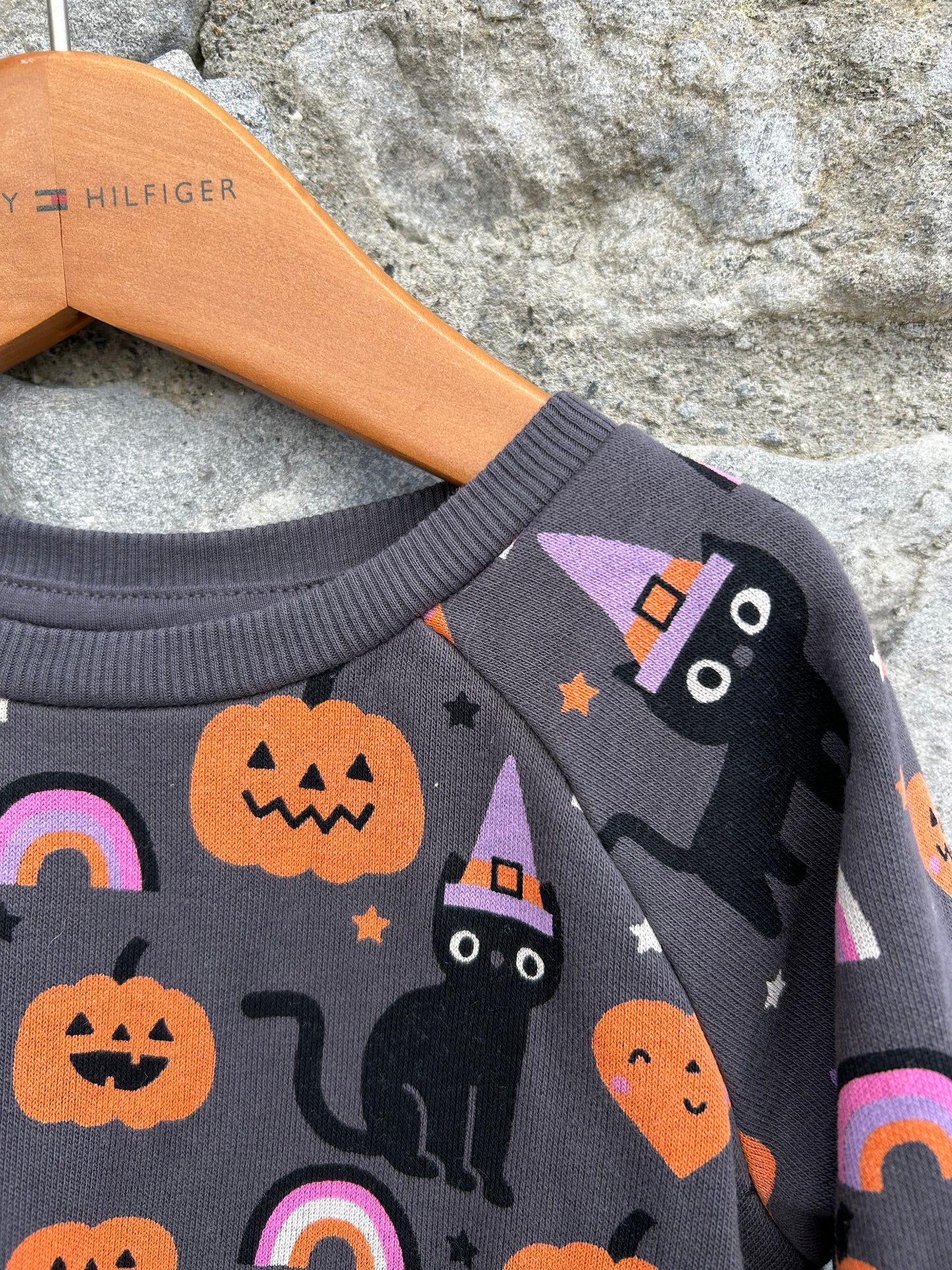 Cats&pumpkin charcoal dress 12-18m (80-86cm)