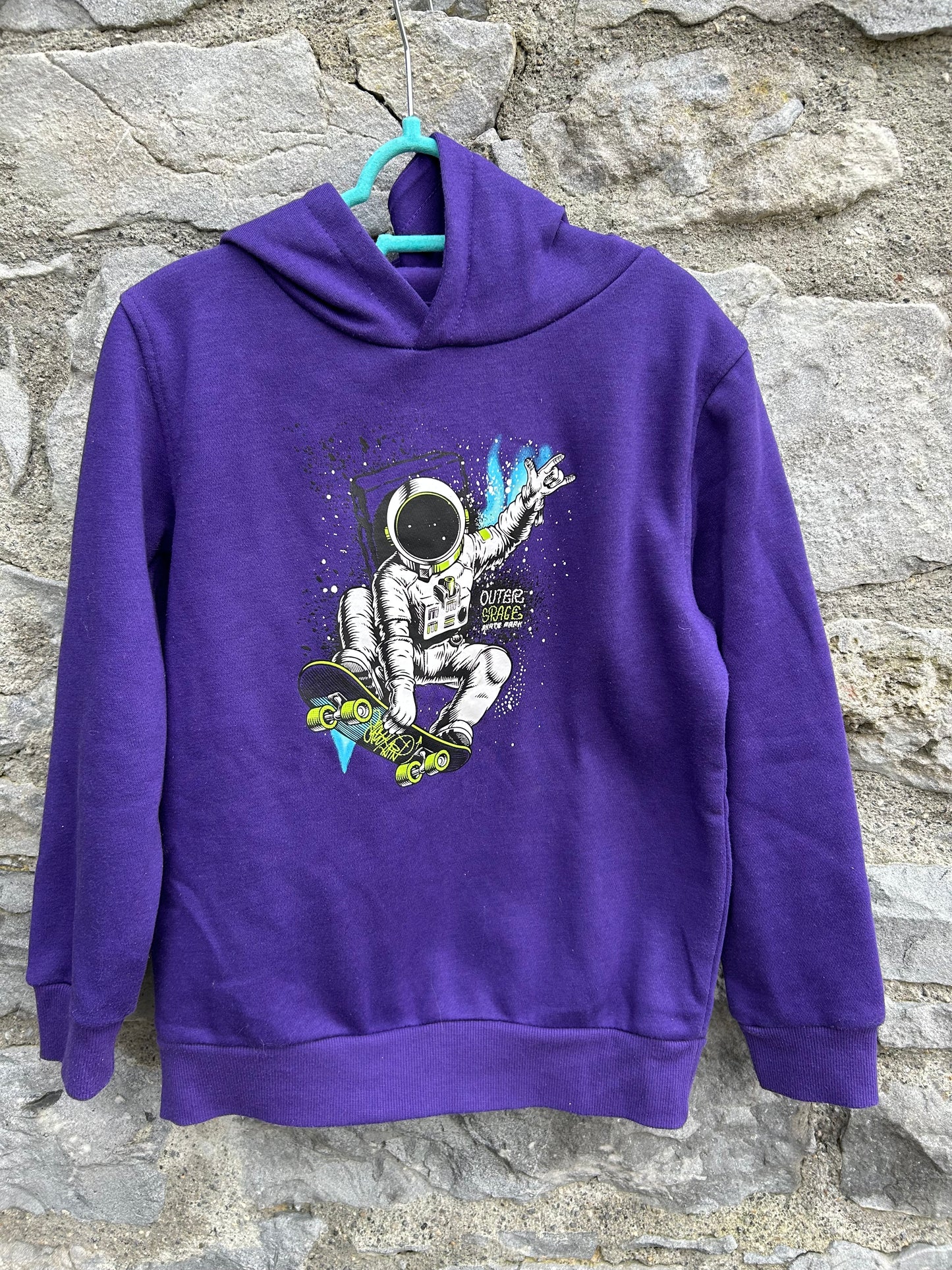 Outer space purple hoodie 7-8y (122-128cm)