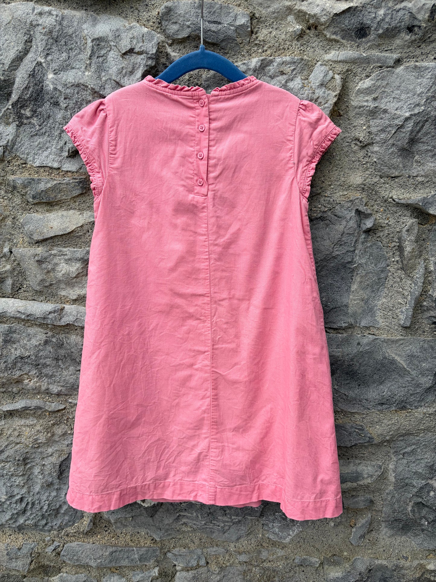MB pink cord dress 7-8y (122-128cm)