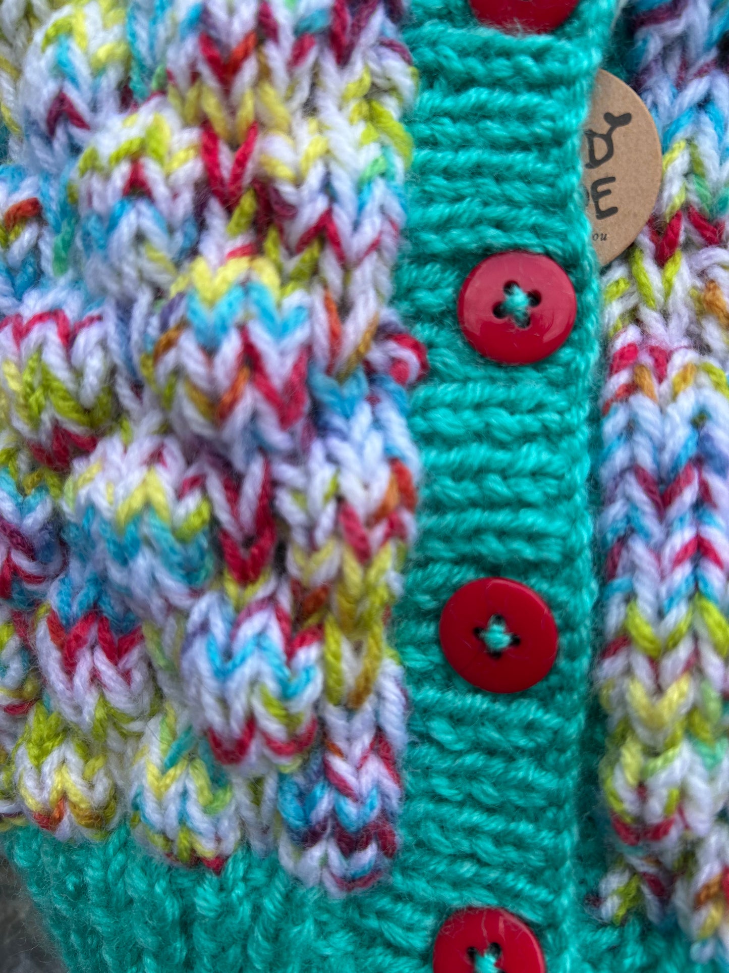 Colourful melange bubble cardigan 3m (62cm)