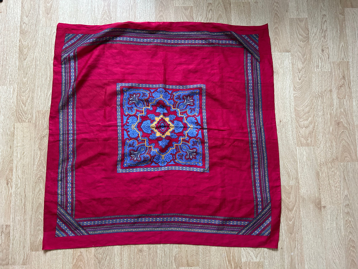 Burgundy blue scarf