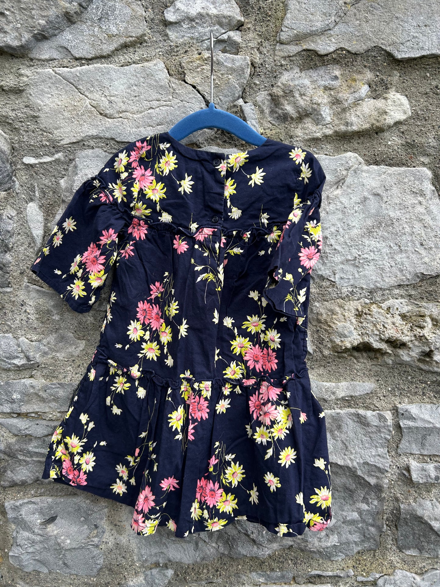 Floral navy dress 2-3y (92-98cm)