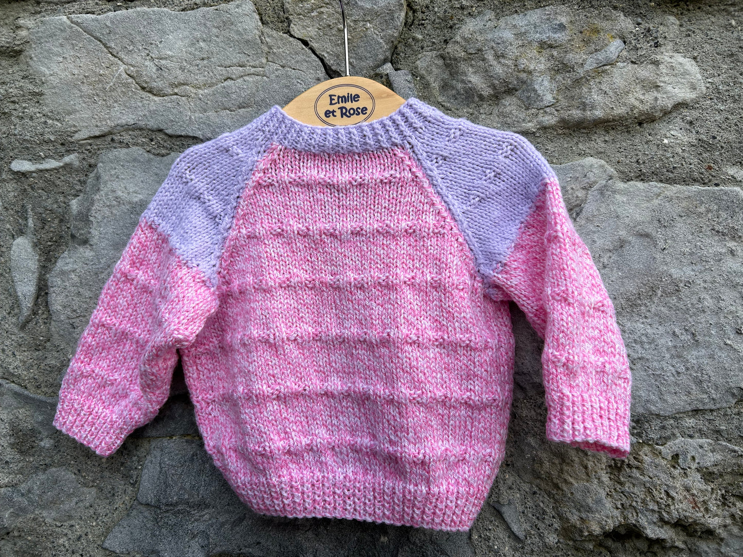 Pink&lilac cardigan 3-6m (62-68cm)