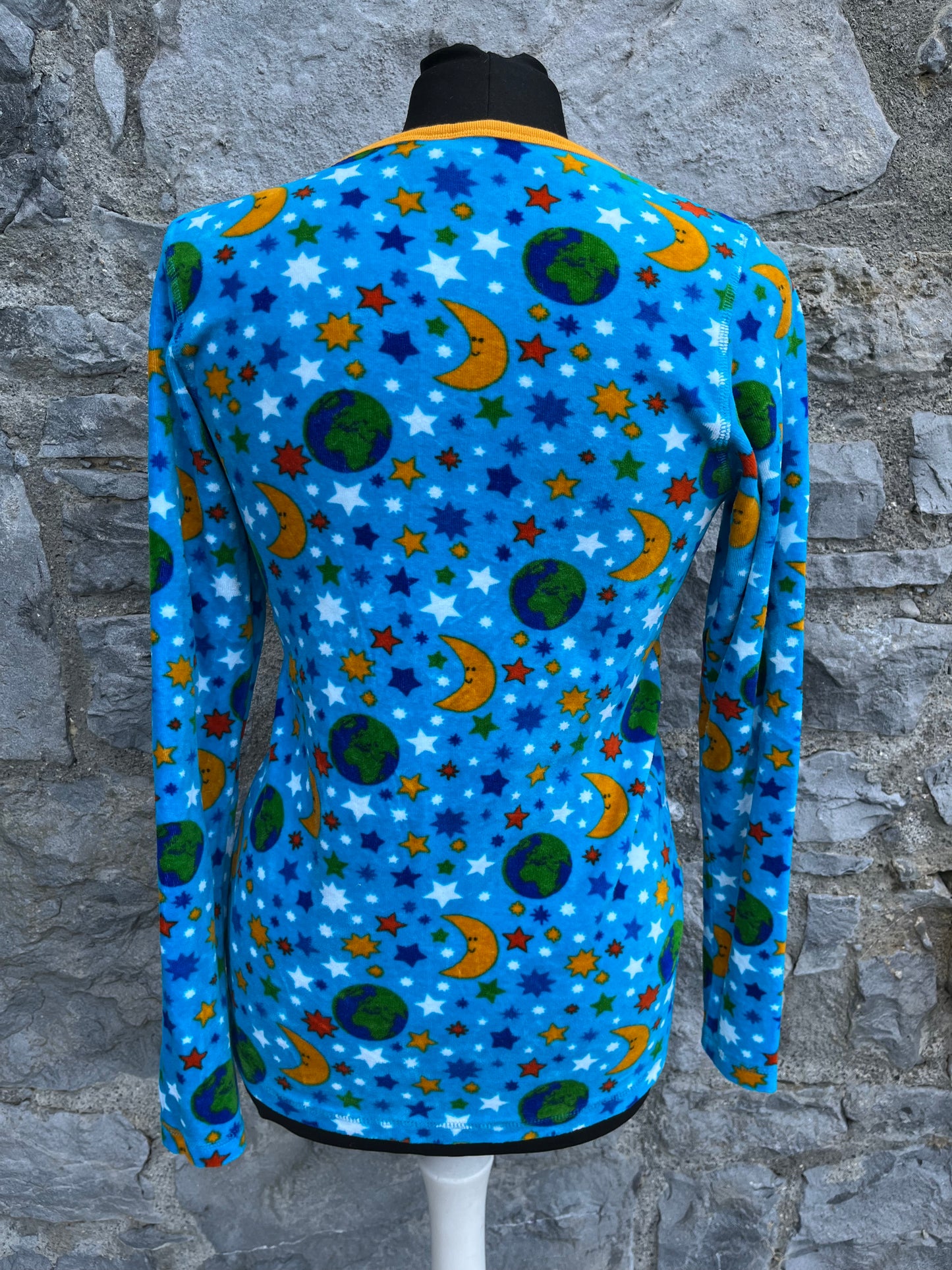 Mother Earth blue velour top uk 8-10