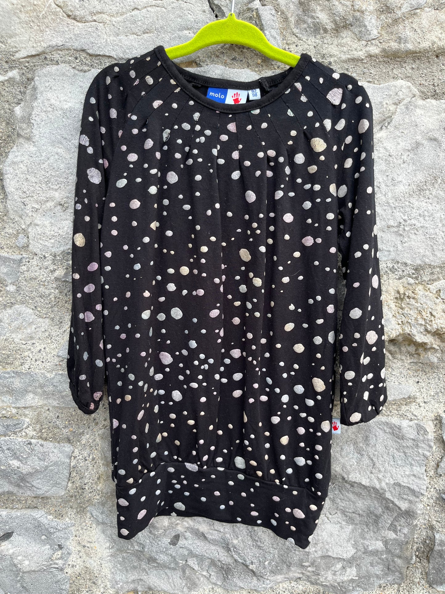 Spotty black tunic 2-3y (92-98cm)
