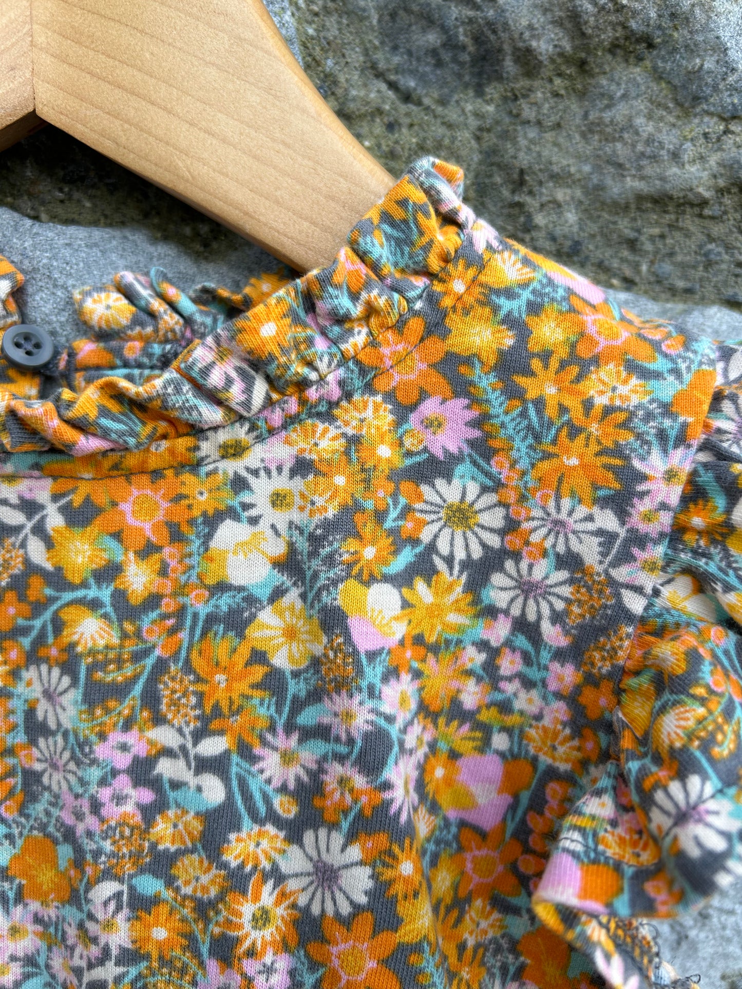 Orange flowers dress 2-3y (92-98cm)