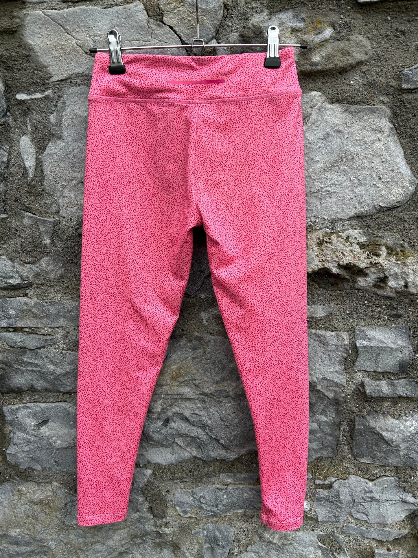 Pink spotty cropped leggings 8-9y (128-134cm)