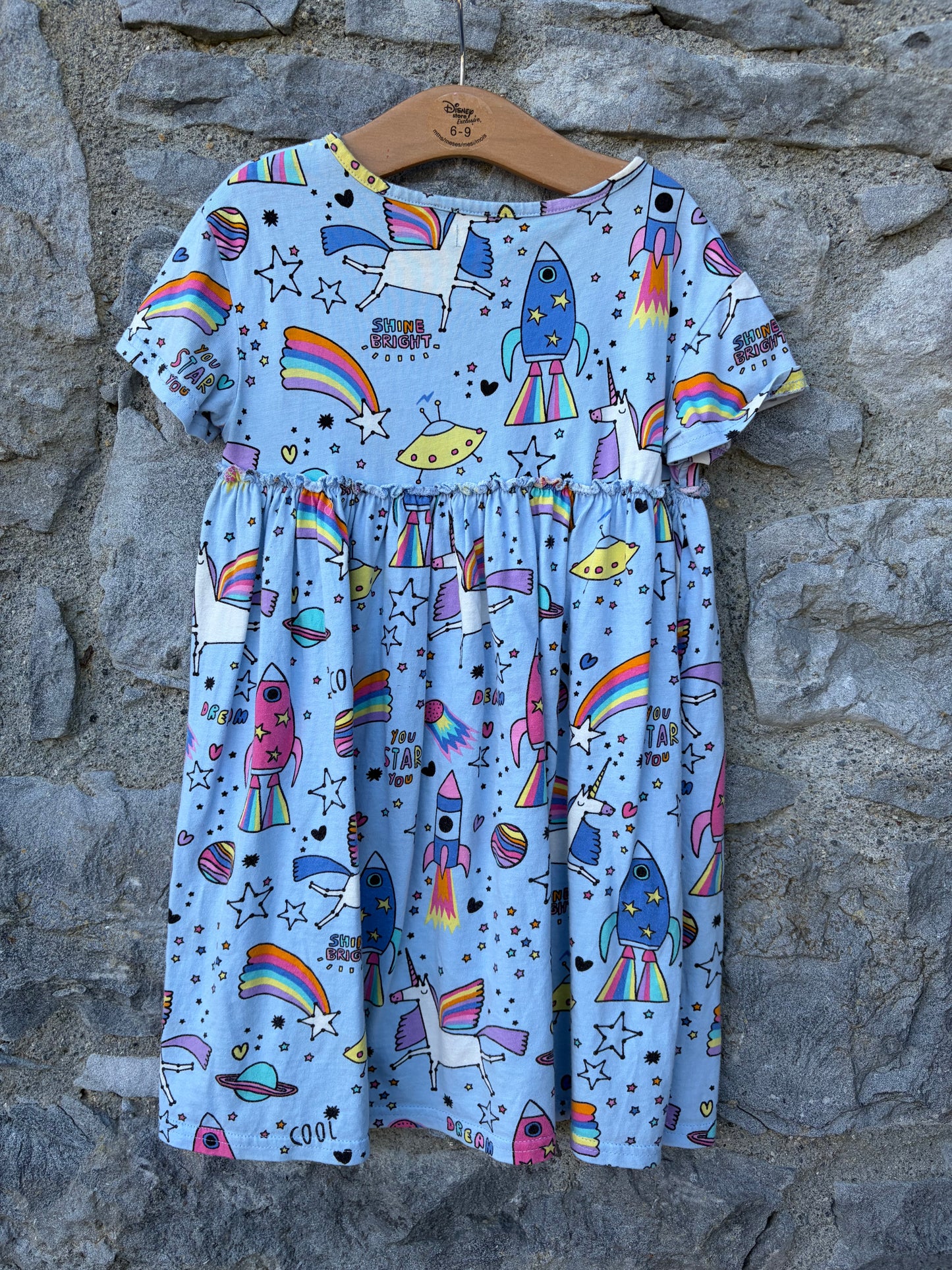 Rainbow unicorns dress 5-6y (110-116cm)