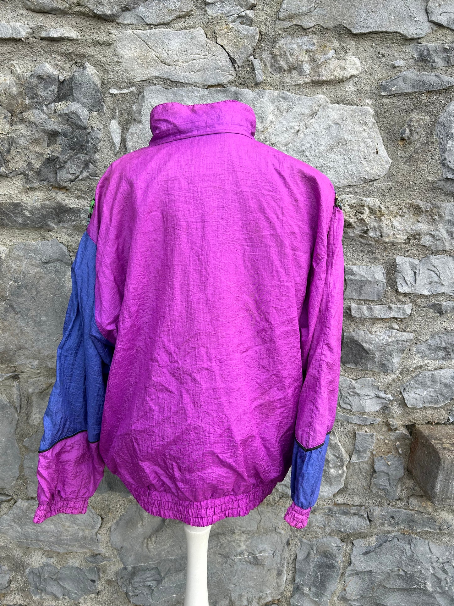80s Pink&purple shell jacket uk 14-16