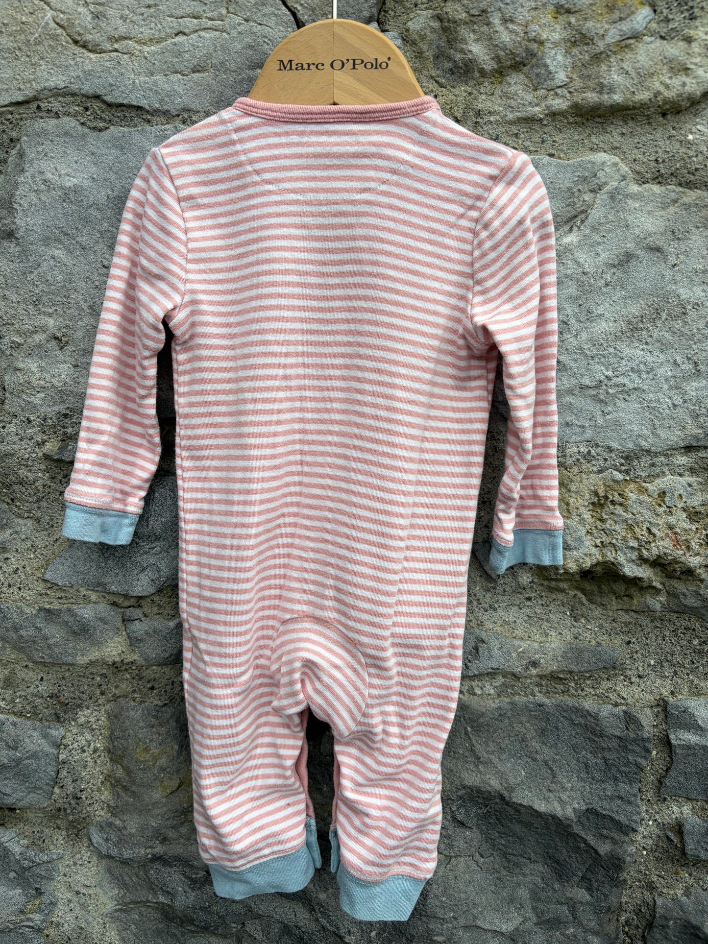 MB Pink stripy onesie 3-6m (62-68cm)