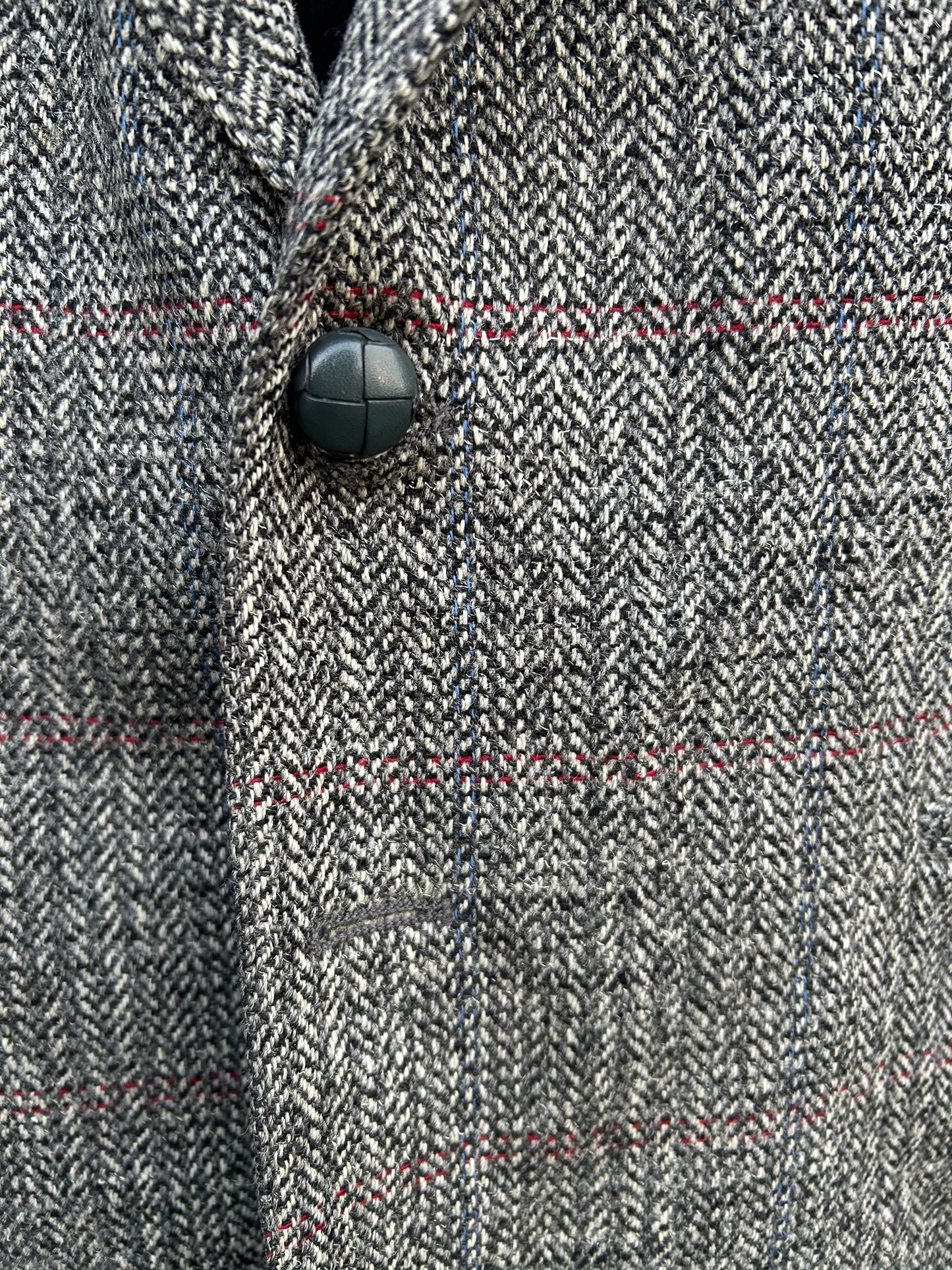 90s grey tweed jacket Medium