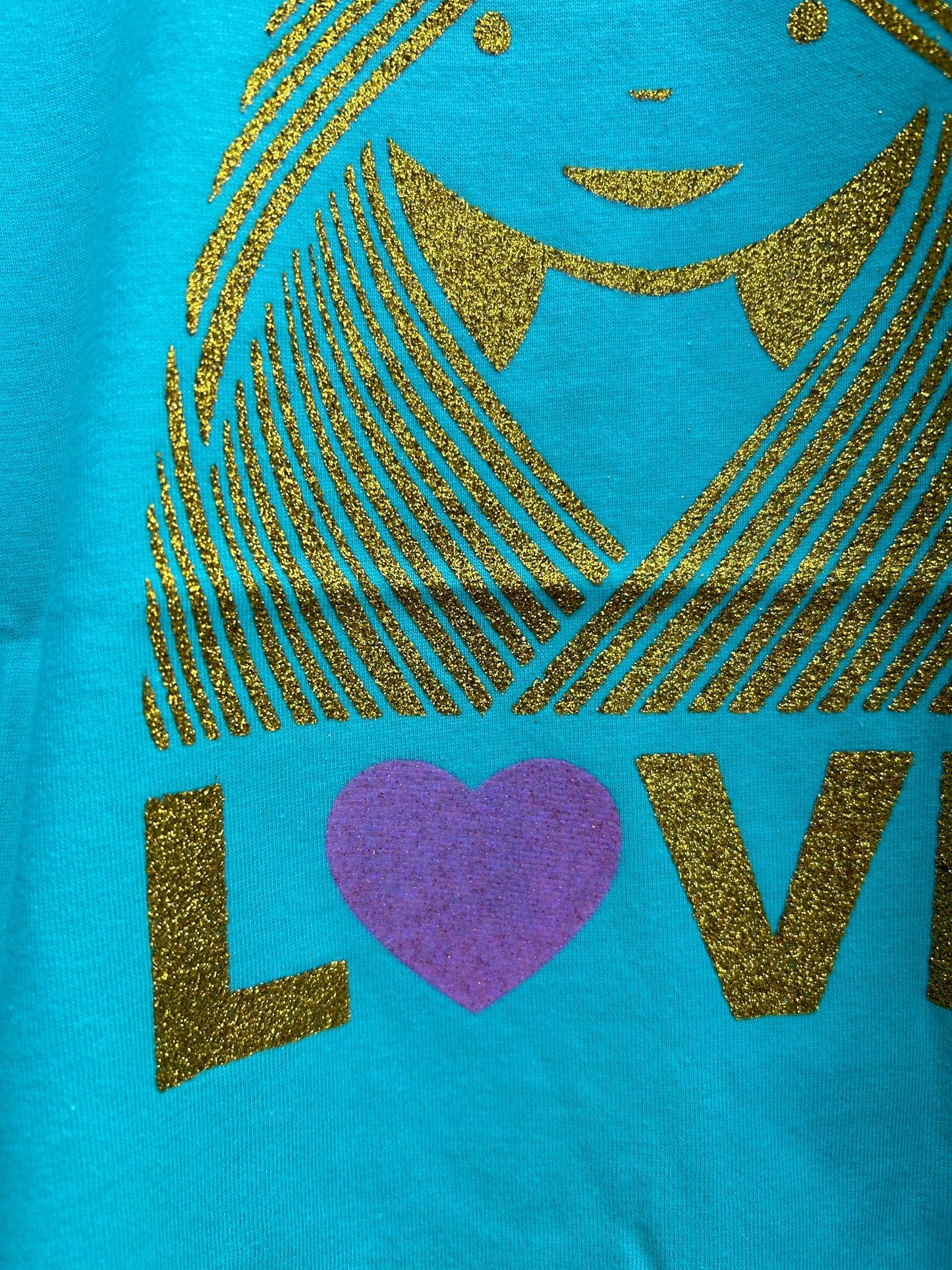 Turquoise Love Freja top 4-5y (104-110cm)