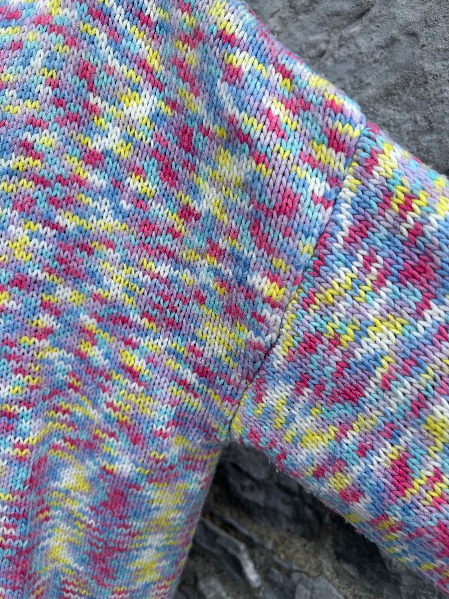 90s colourful melange jumper uk 16-20