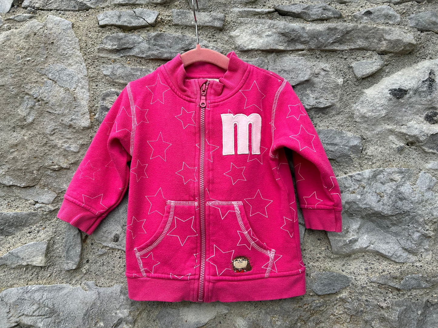 Pink stars jacket 12-18m (80-86cm)