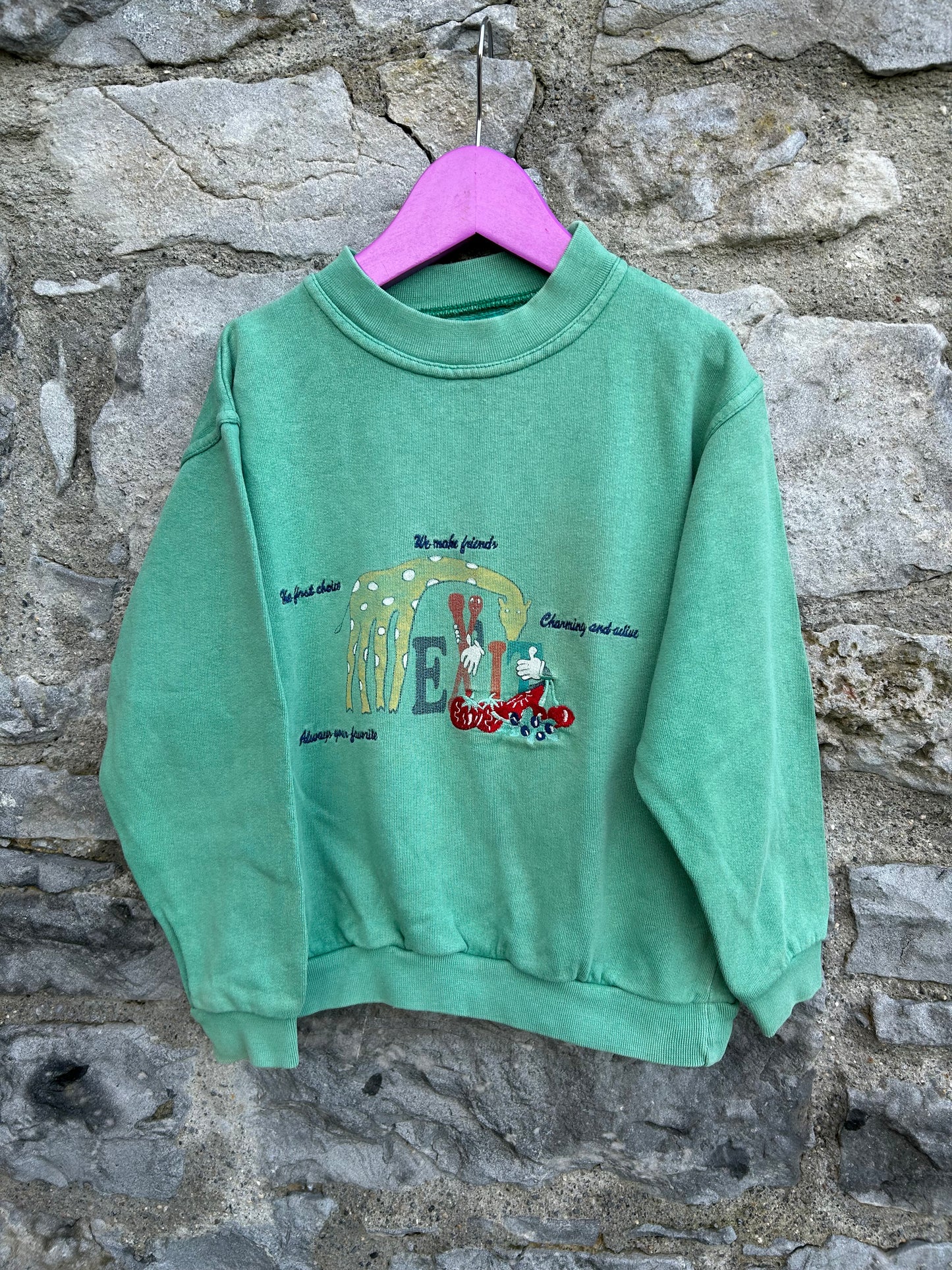 90s green exit sweatshirt 6y (116cm)