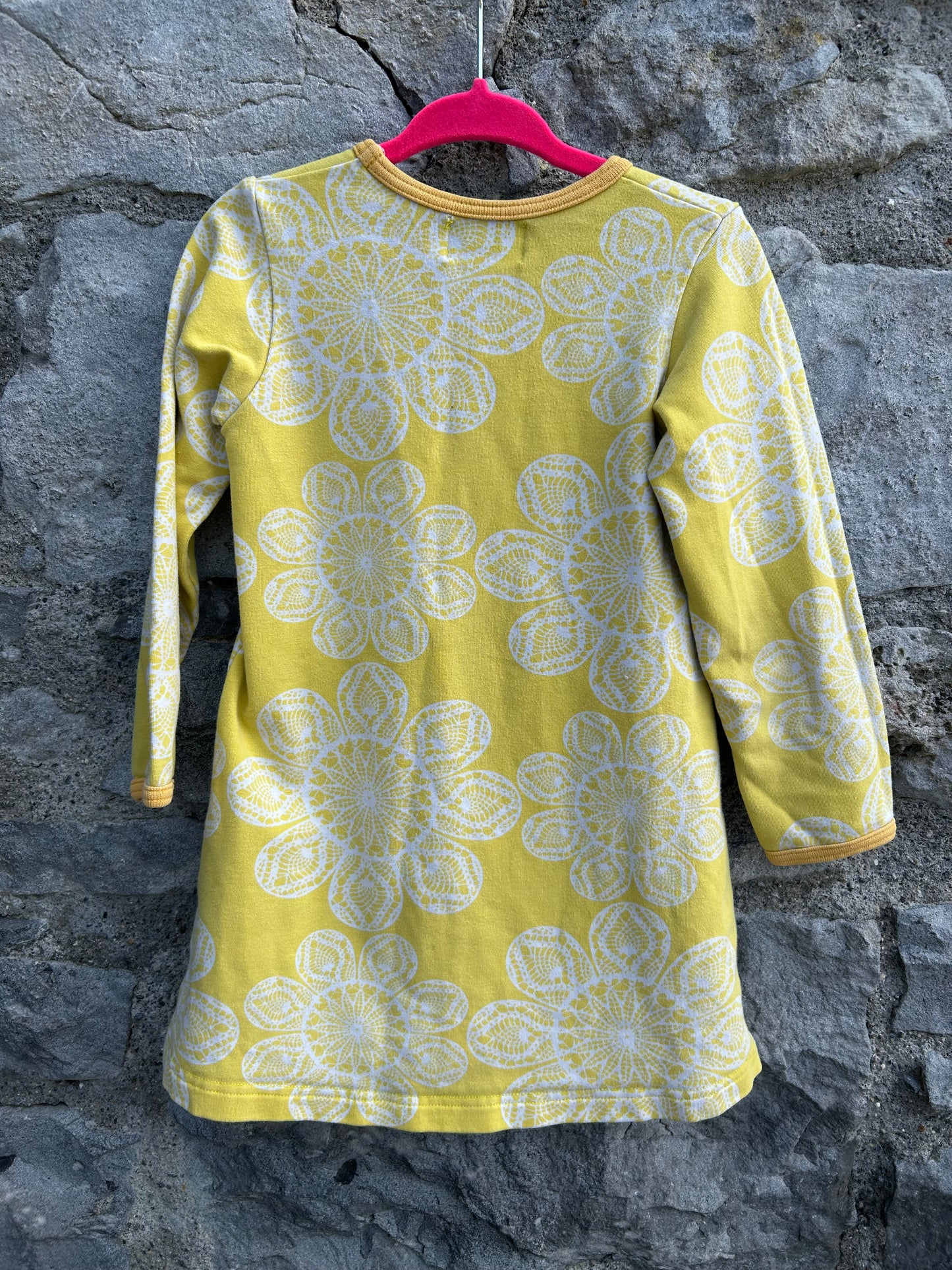 Yellow floral sweat dress 2-3y (92-98cm)