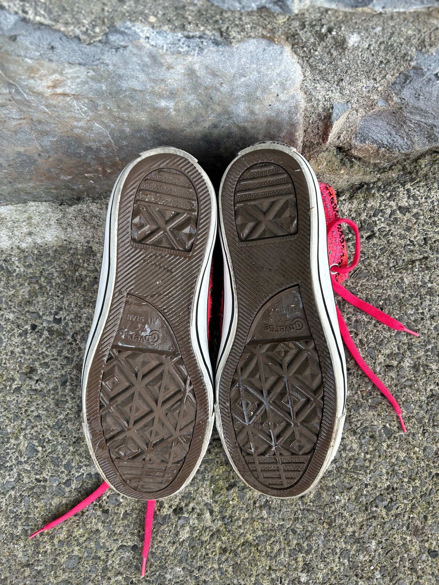 Pink woven high top trainers uk 6.5 (eu 40)