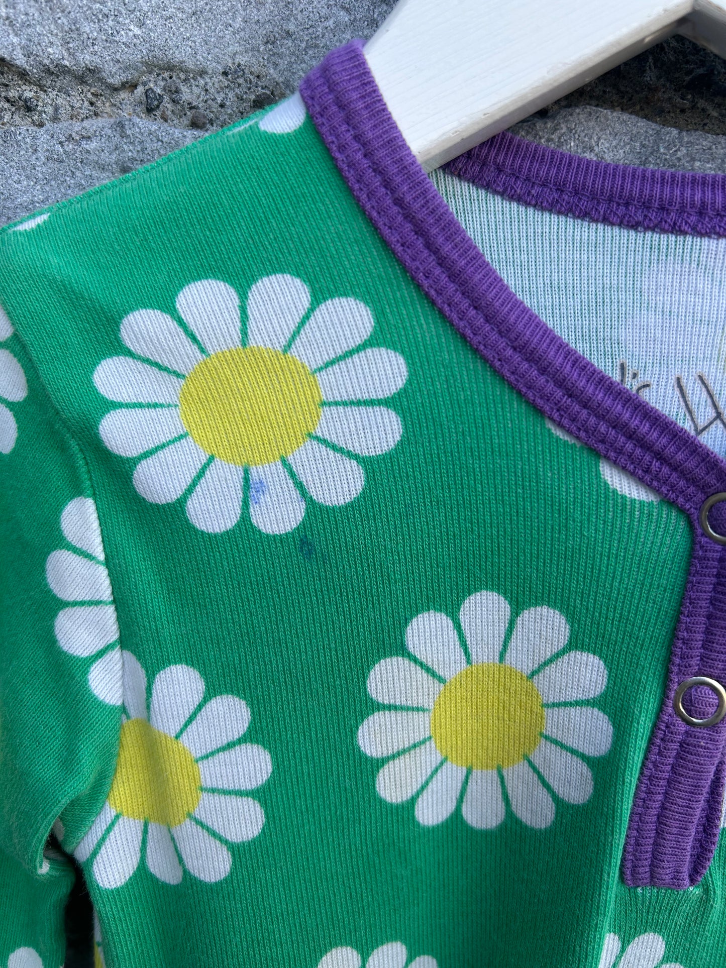 Daisies green onesie 0-3m (56-62cm)