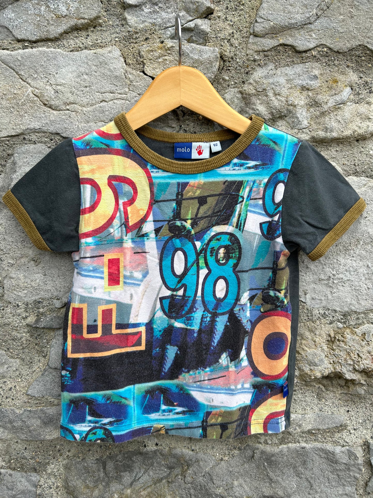Graffitti charcoal T-shirt 18-24m (86-92cm)