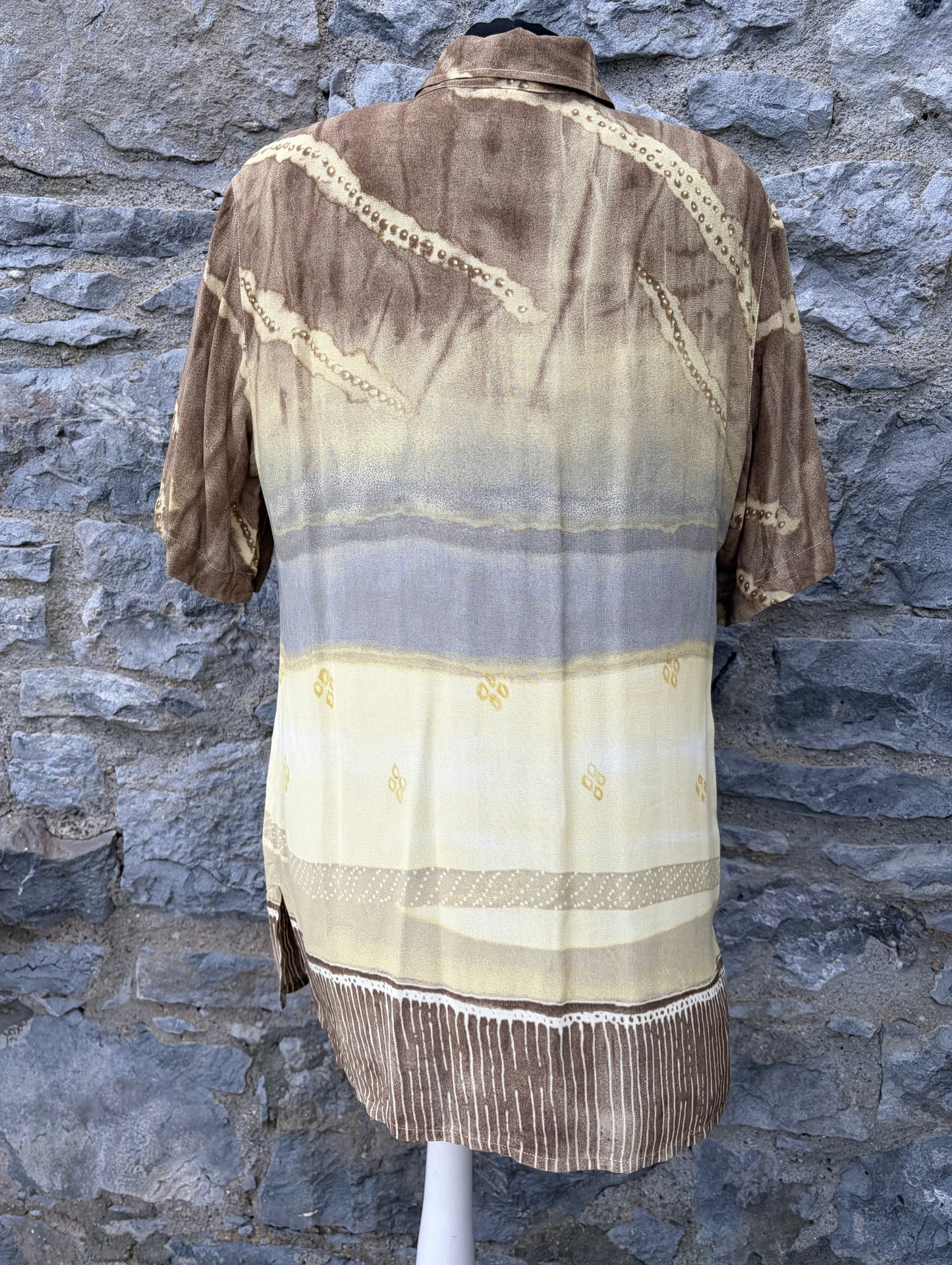 90s beige shirt uk 14-16