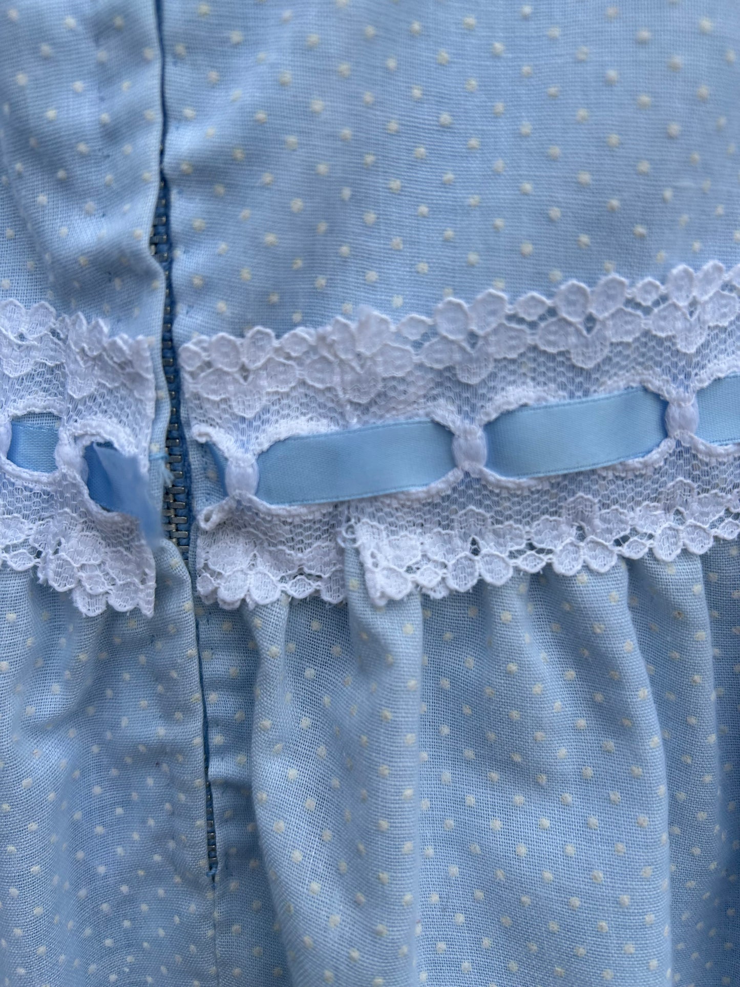 80s blue spotty dress 5-6y (110-116cm)