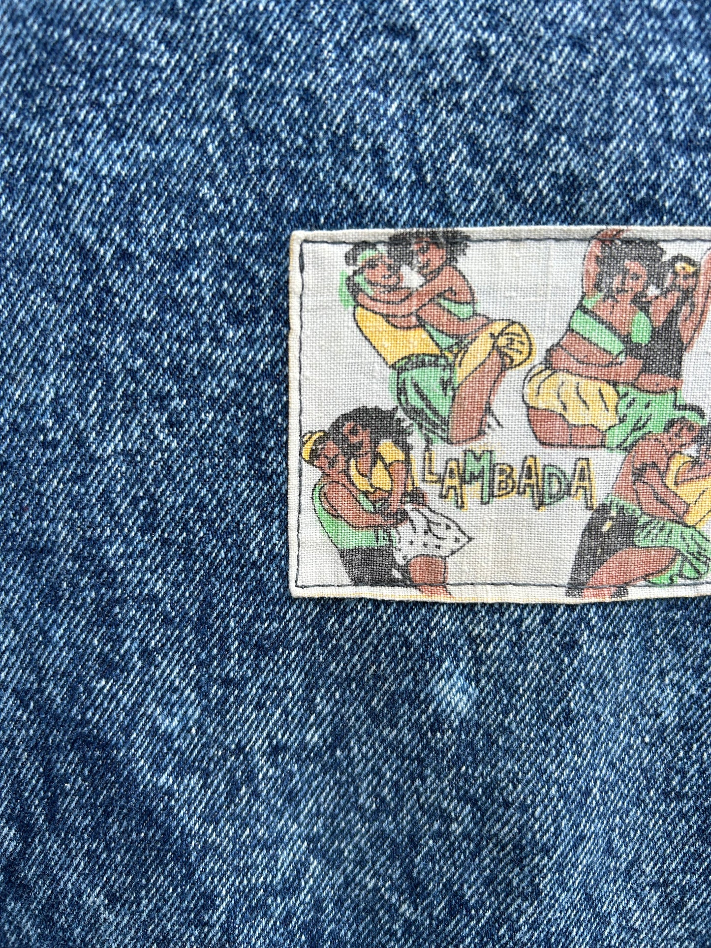 80s denim pinafore 7-8y (122-128cm)