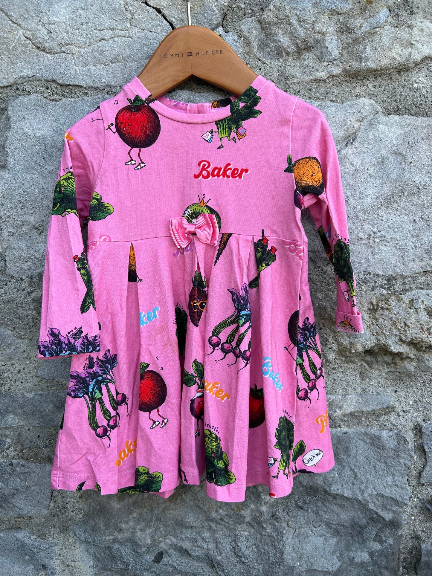 Veggie pink dress 6-9m (68-74cm)