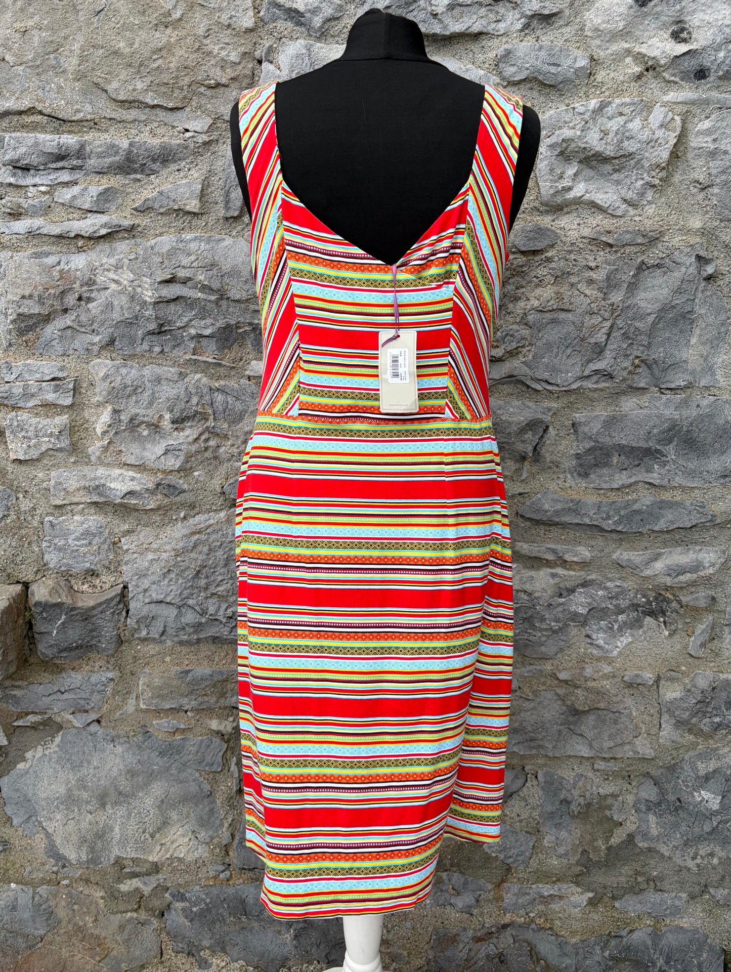 Red stripy dress uk 12