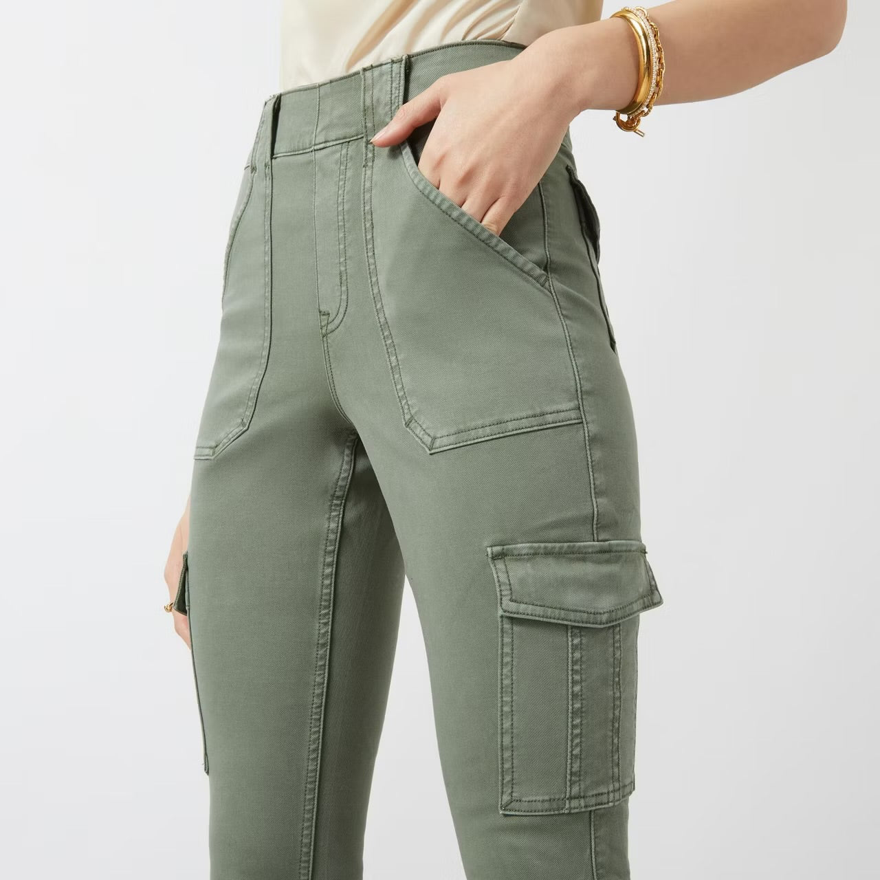 Khaki cargo leggings uk 6-8