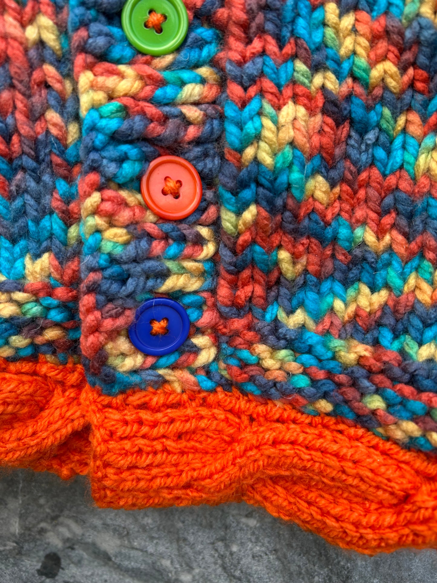 Colourful melange cardigan 4-5y (104-110cm)