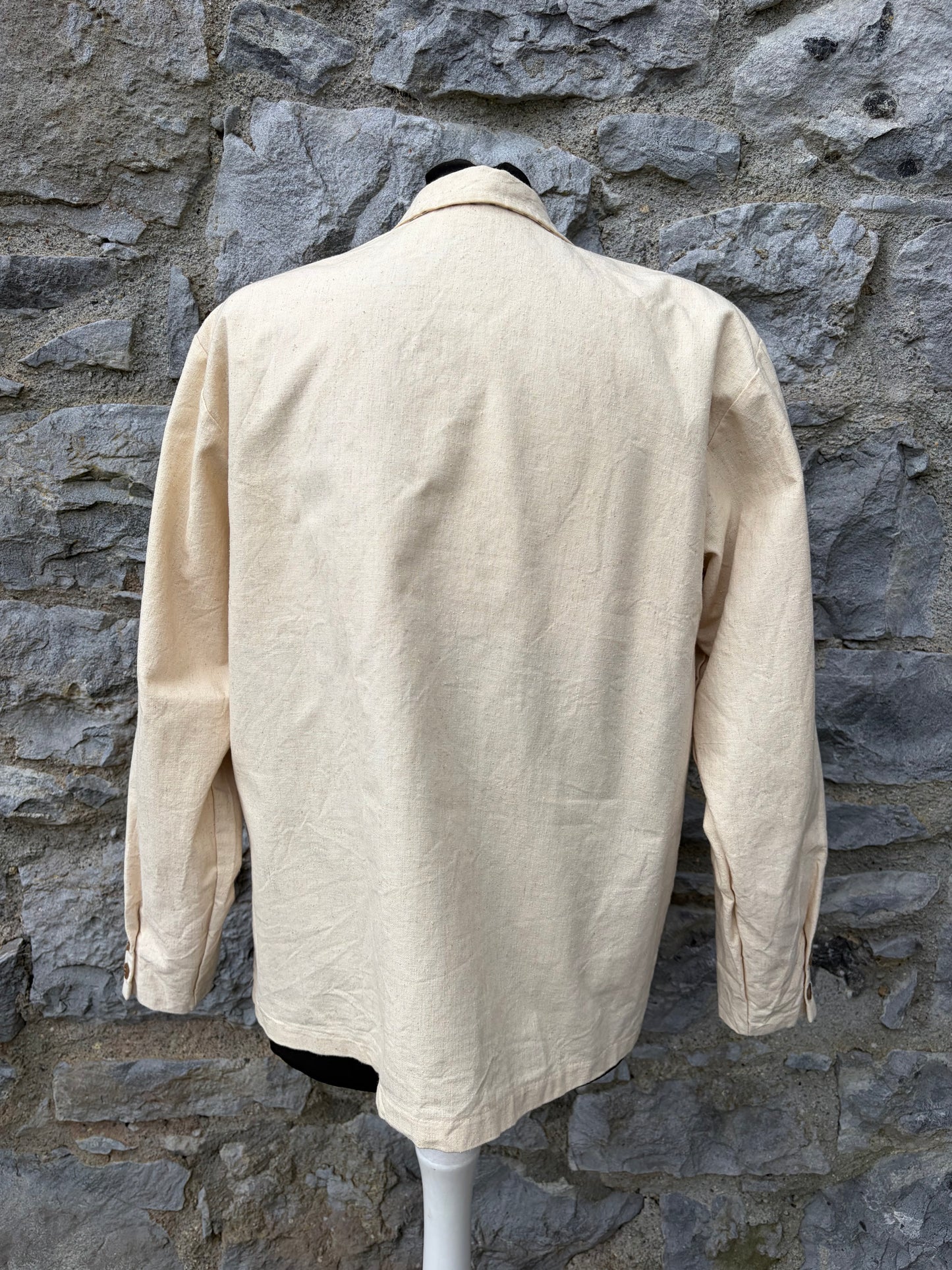 80s double-breasted beige blazer 12-13y (152-158cm)