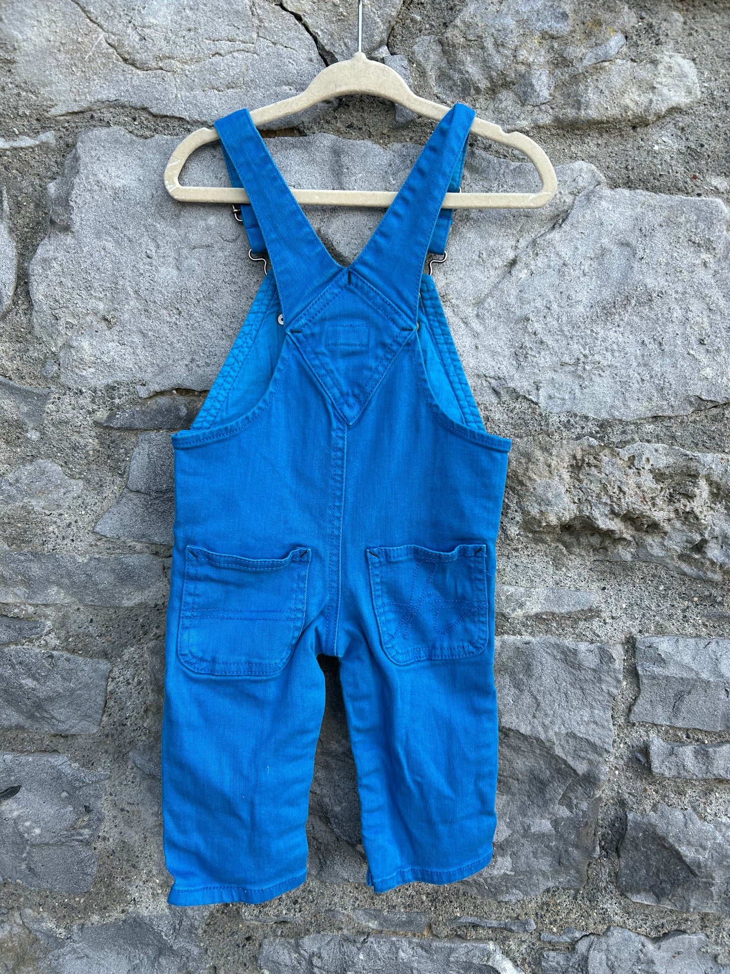 Blue denim dungarees 3-6m (62-68cm)