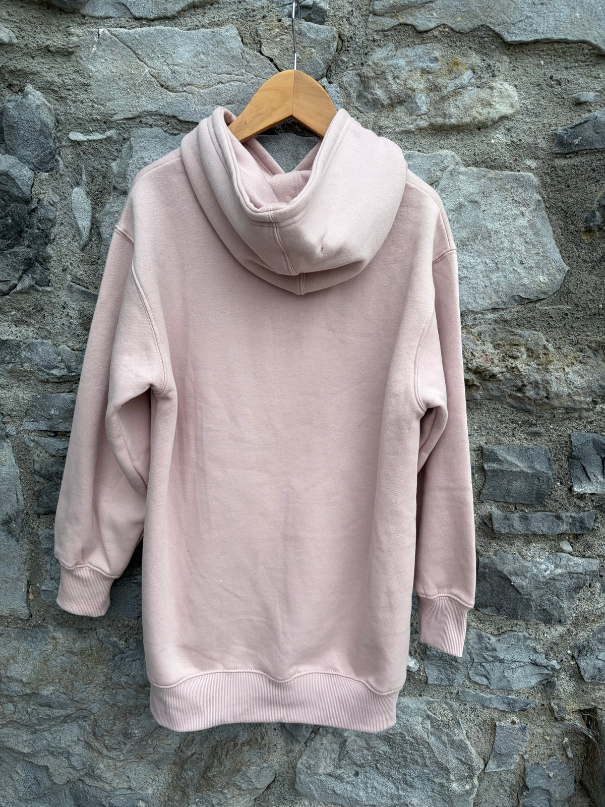 Dusty pink hooded sweat dress 8-9y (128-134cm)